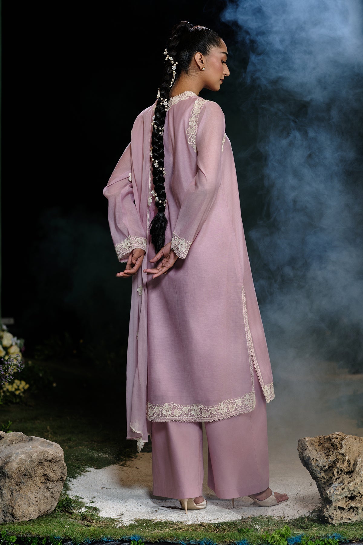 4 Piece - Embroidered Suit - MCP1704-1