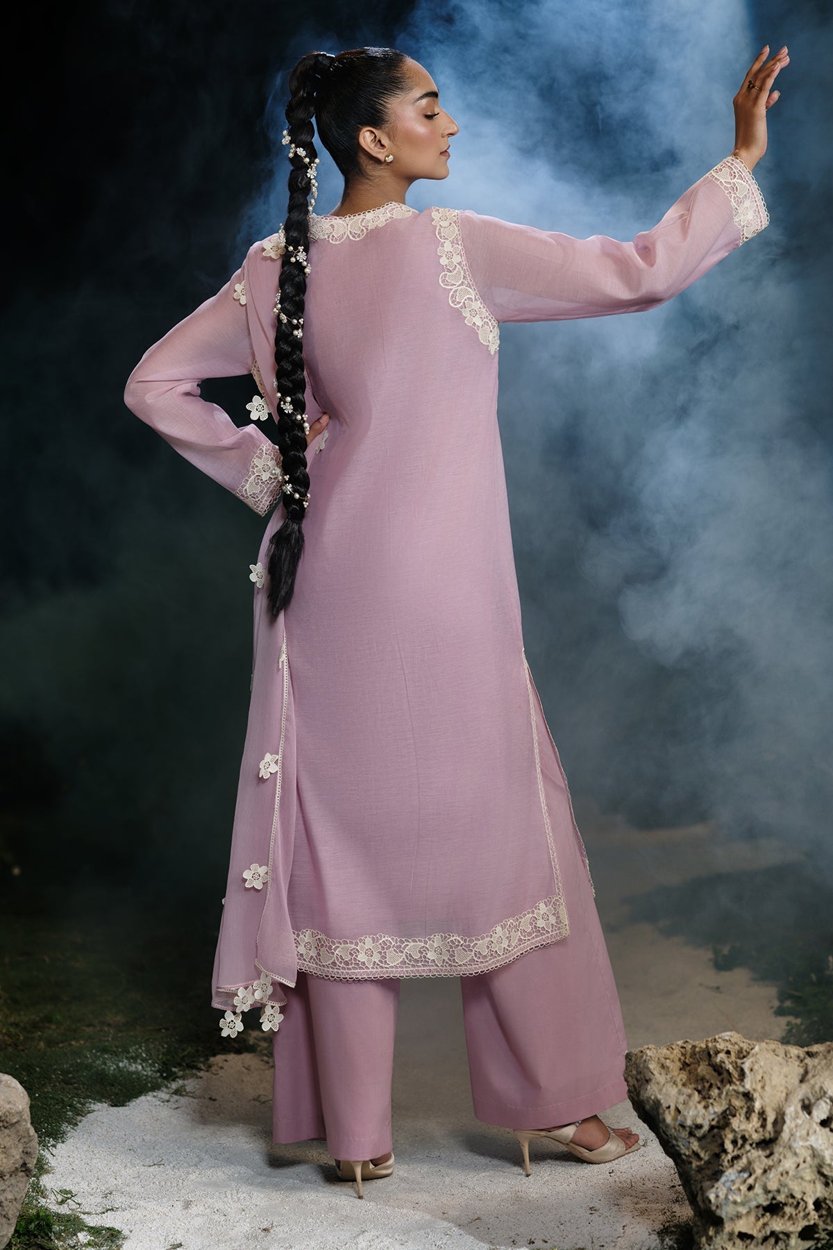 4 Piece - Embroidered Suit - MCP1704-1