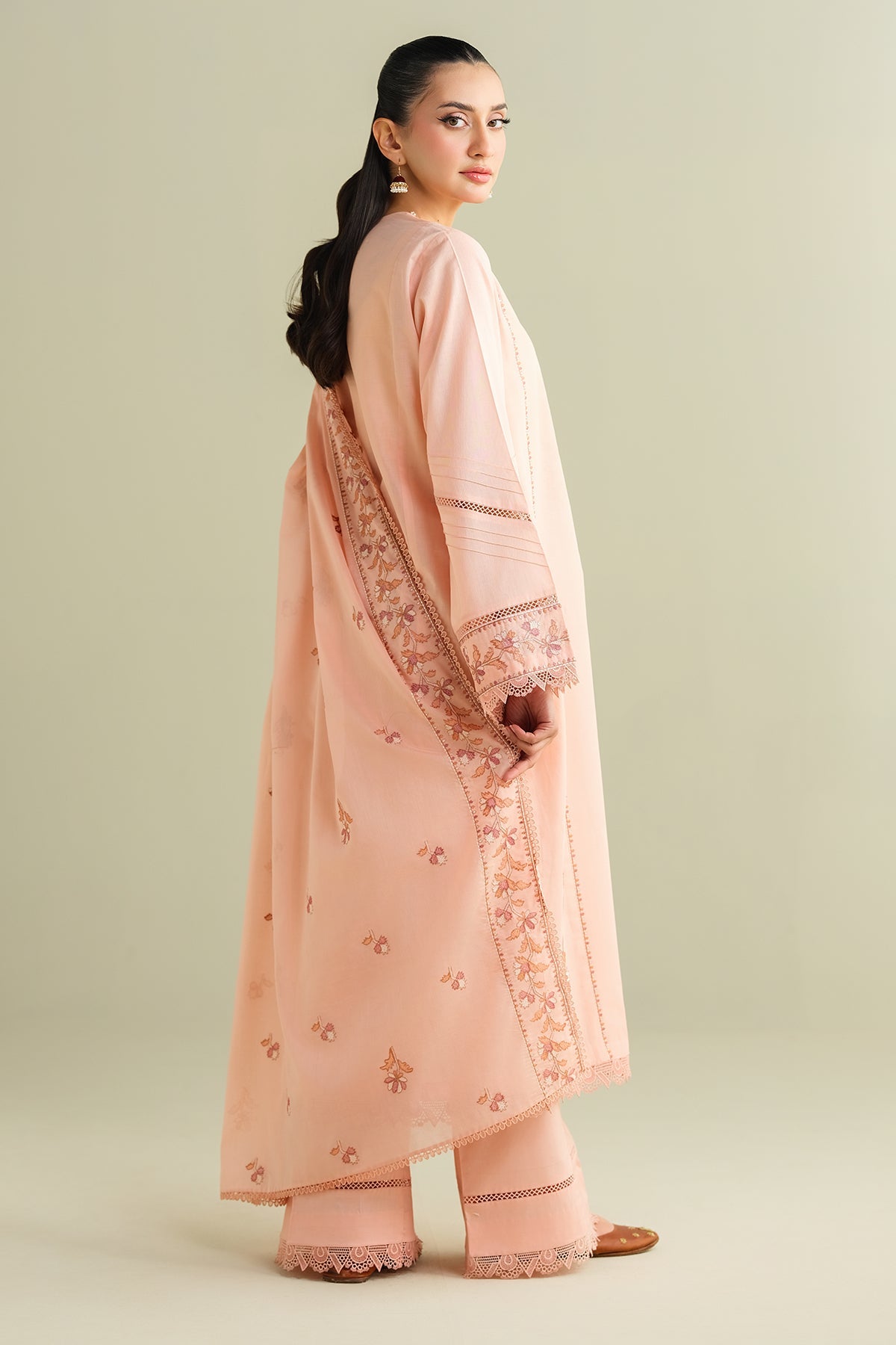 3 Piece - Embroidered Suit - C6136
