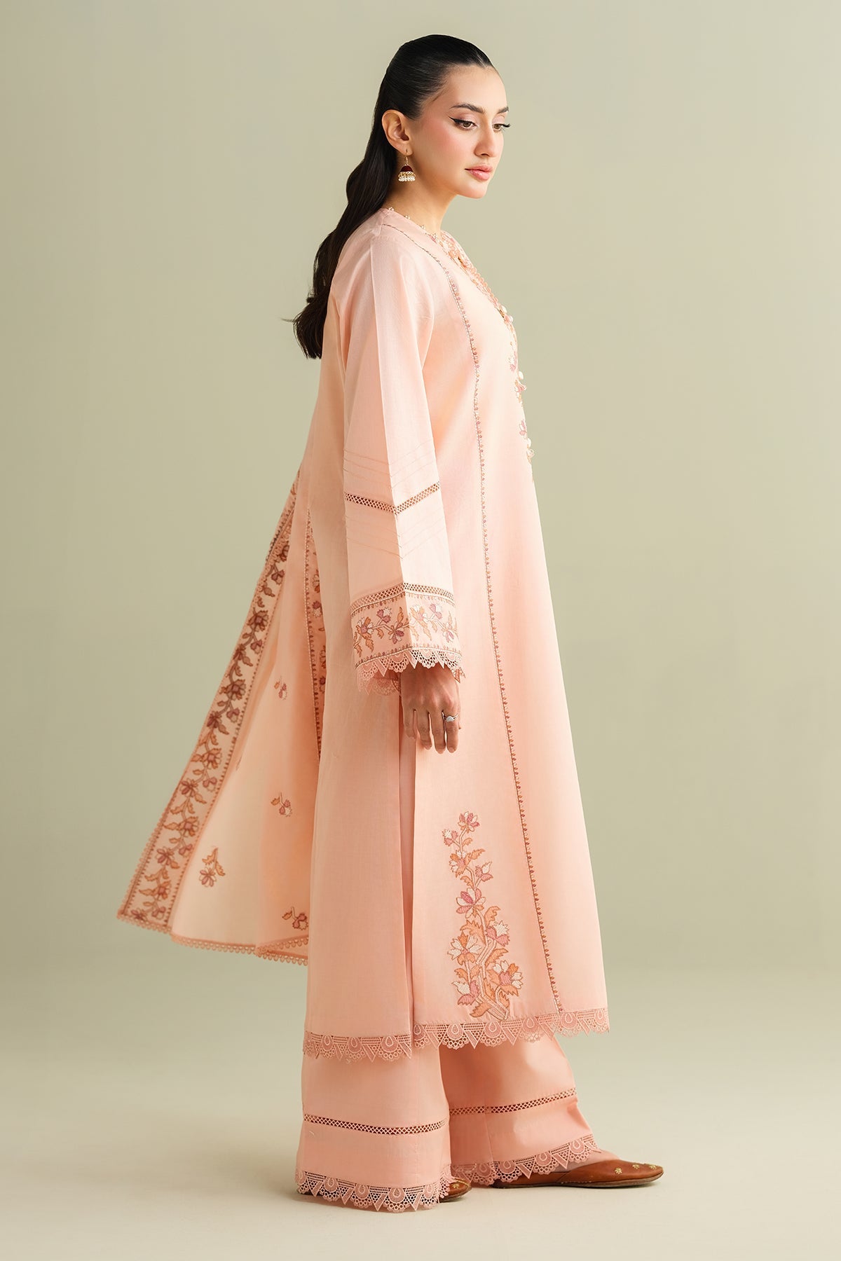 3 Piece - Embroidered Suit - C6136