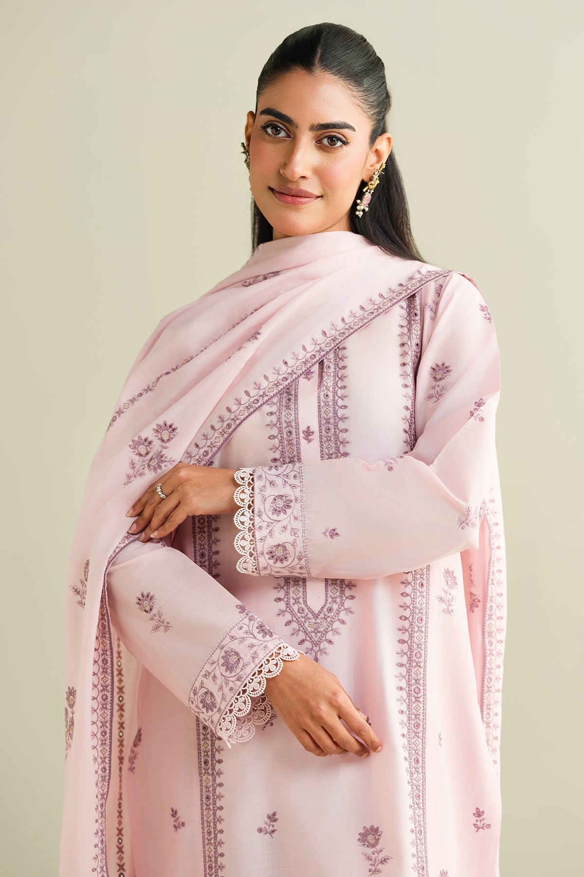 3 Piece - Embroidered Suit - C6135