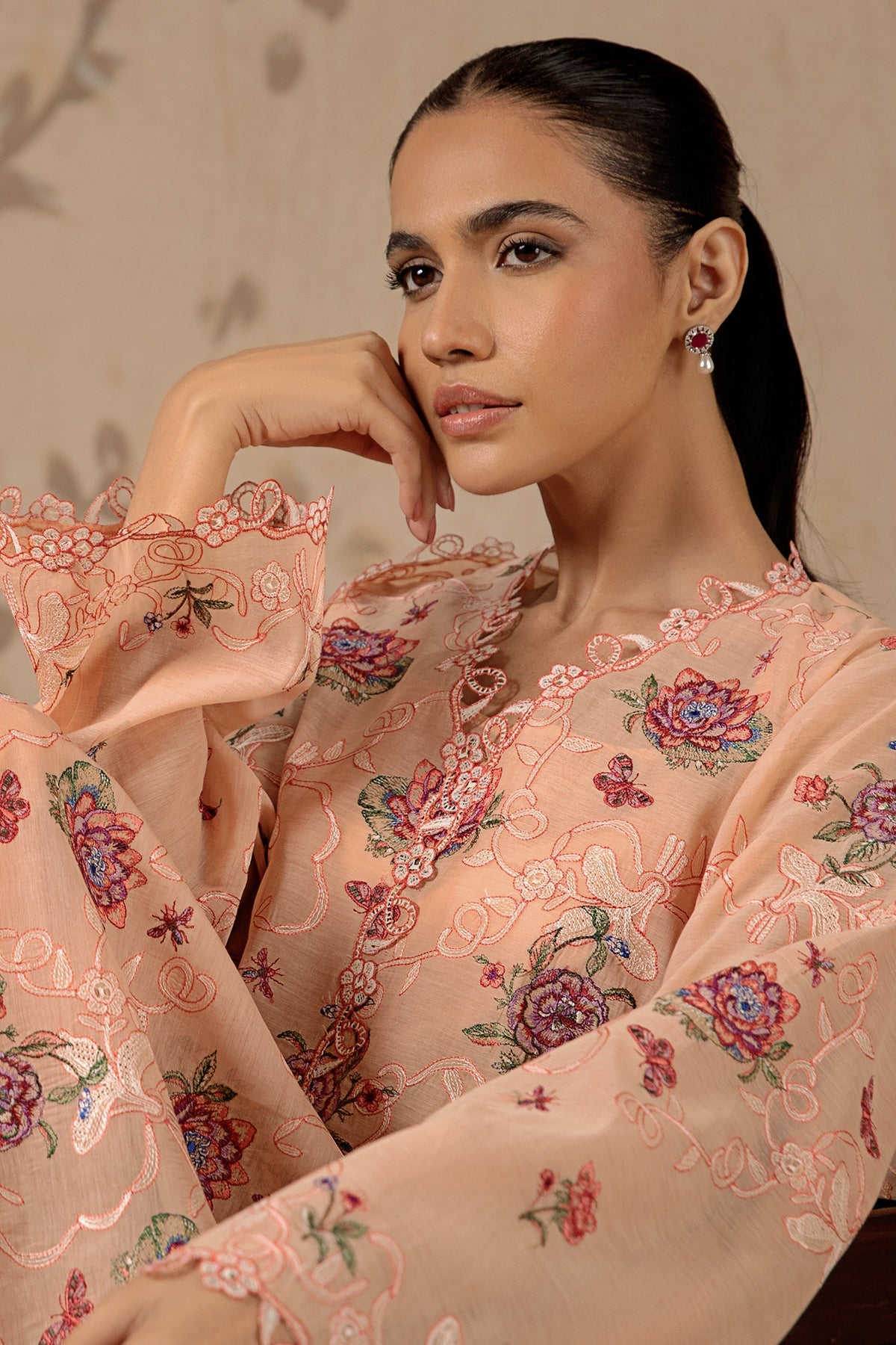 4 Piece - Embroidered Suit - MC1610-1