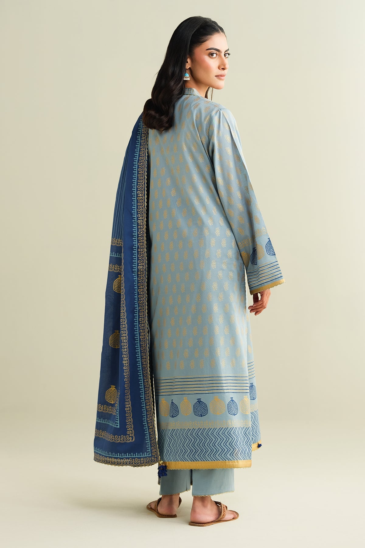 3 Piece - Printed Suit - C6144