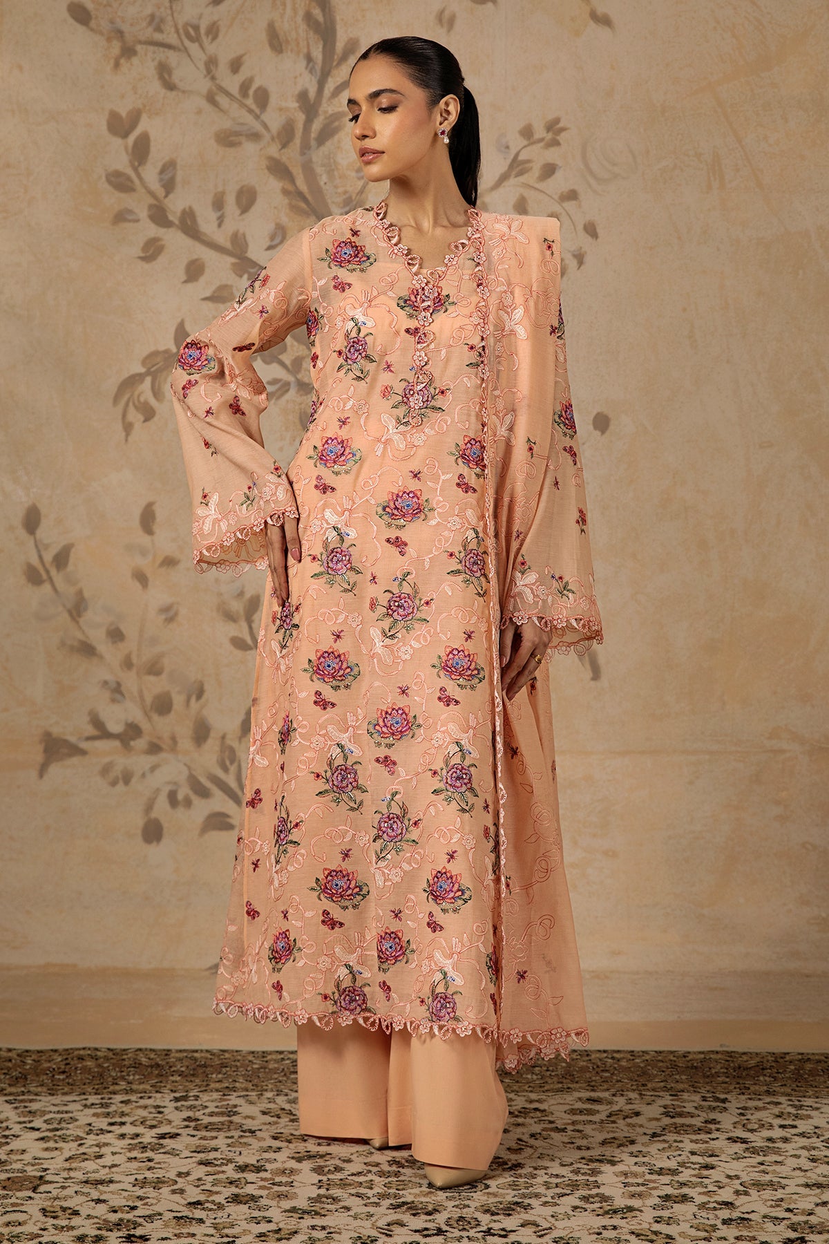 4 Piece - Embroidered Suit - MC1610-1