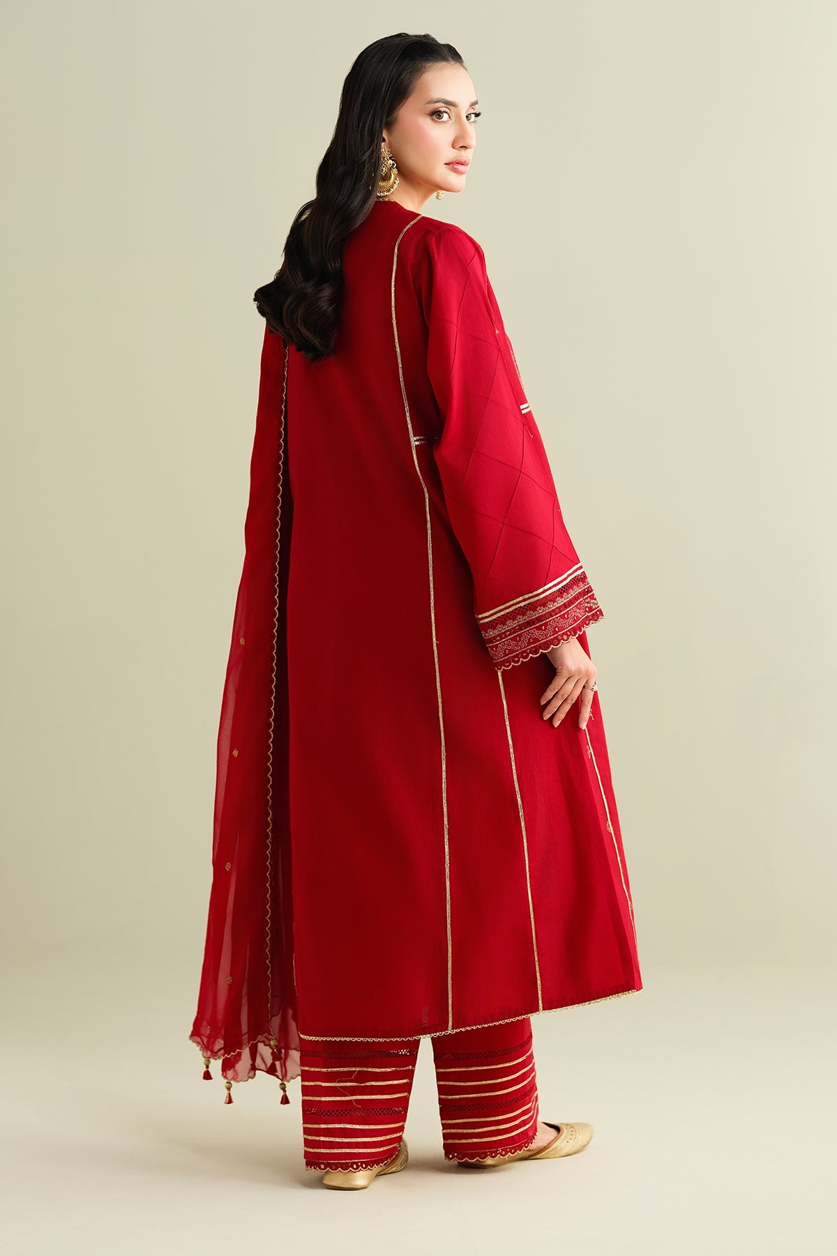 3 Piece - Embroidered Suit - C6164