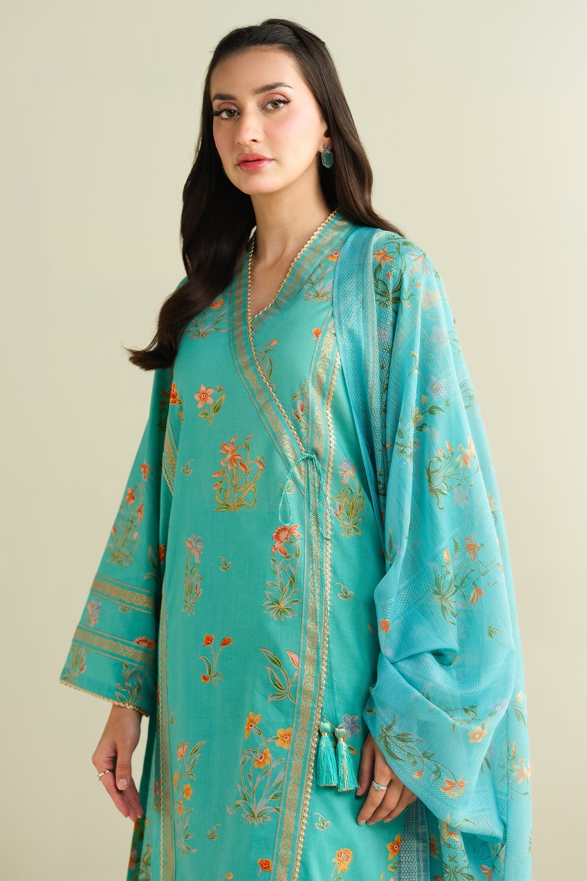 3 Piece - Printed Suit - C6131