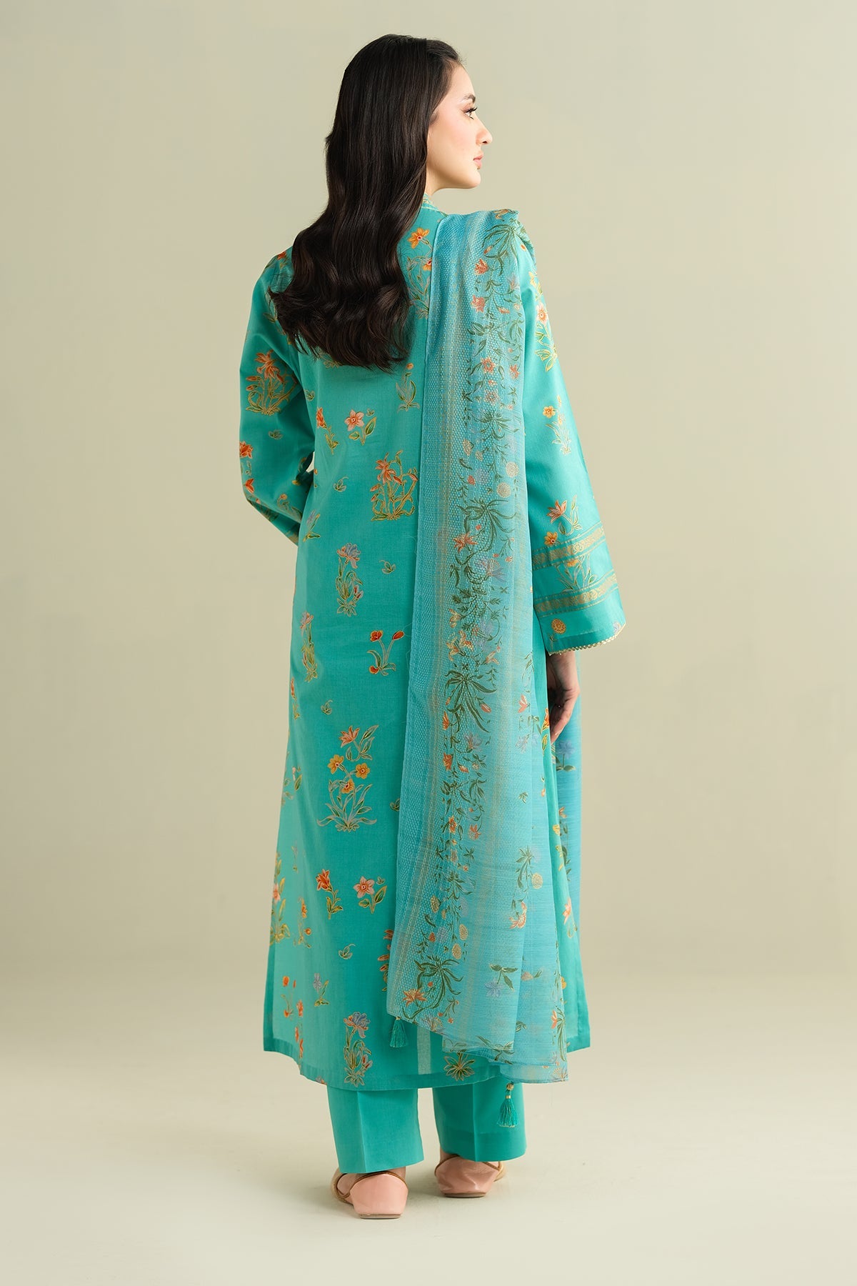 3 Piece - Printed Suit - C6131
