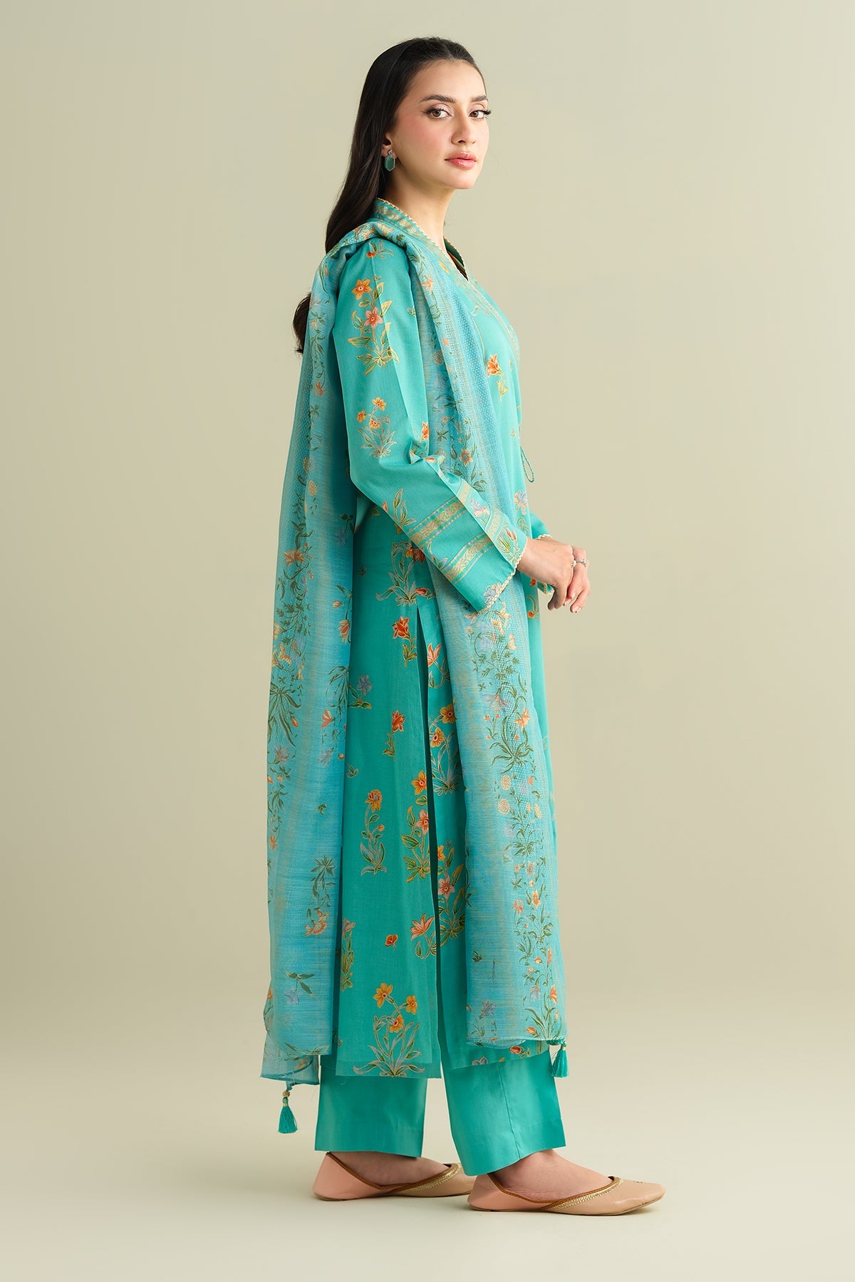 3 Piece - Printed Suit - C6131