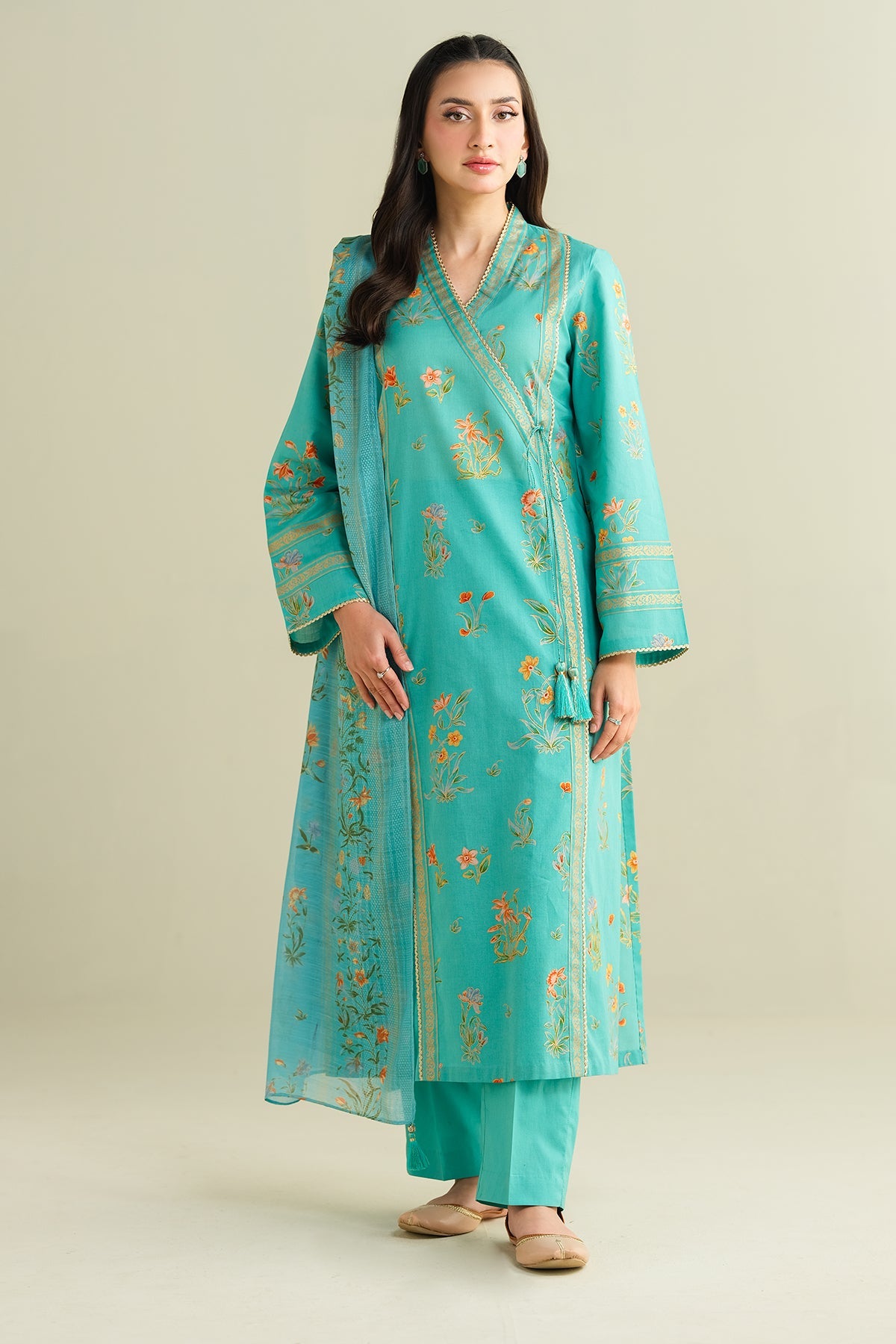 3 Piece - Printed Suit - C6131