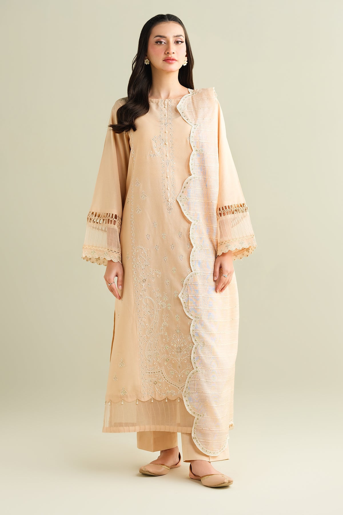 3 Piece - Embroidered Suit - C6190