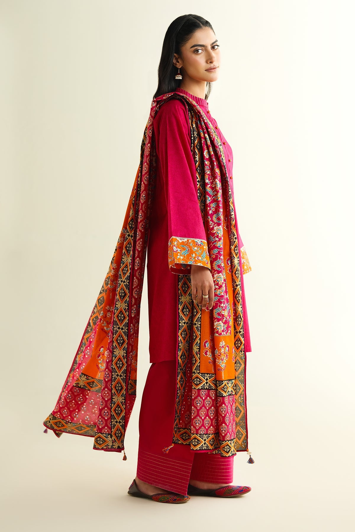 3 Piece - Printed Suit - C6143