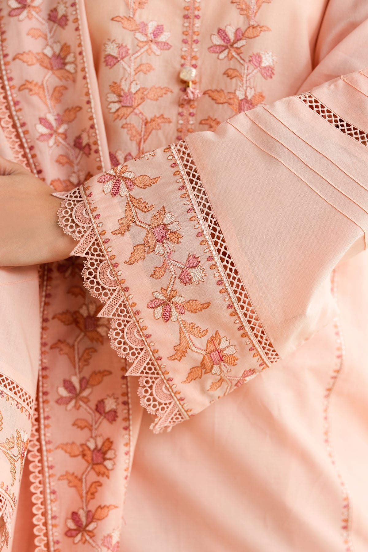 3 Piece - Embroidered Suit - C6136