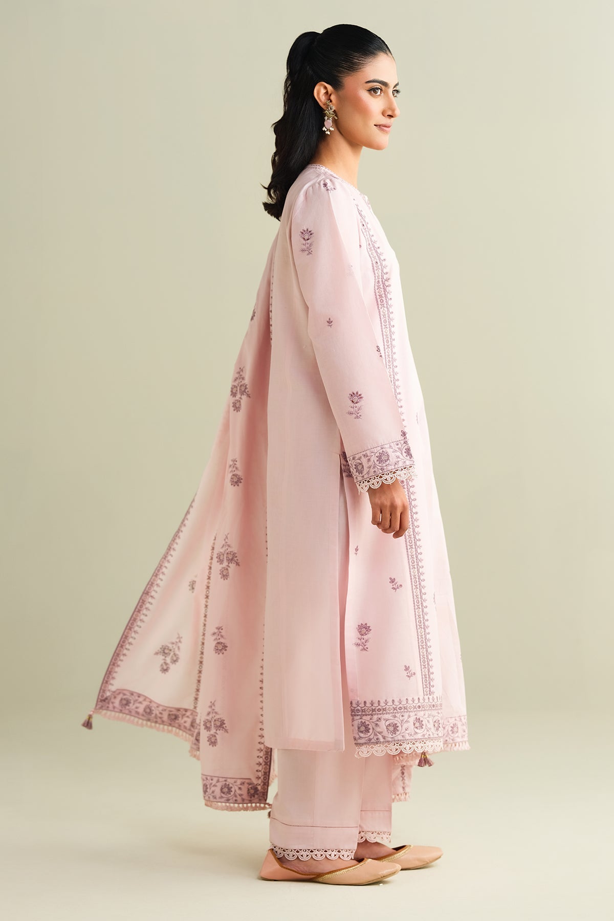 3 Piece - Embroidered Suit - C6135