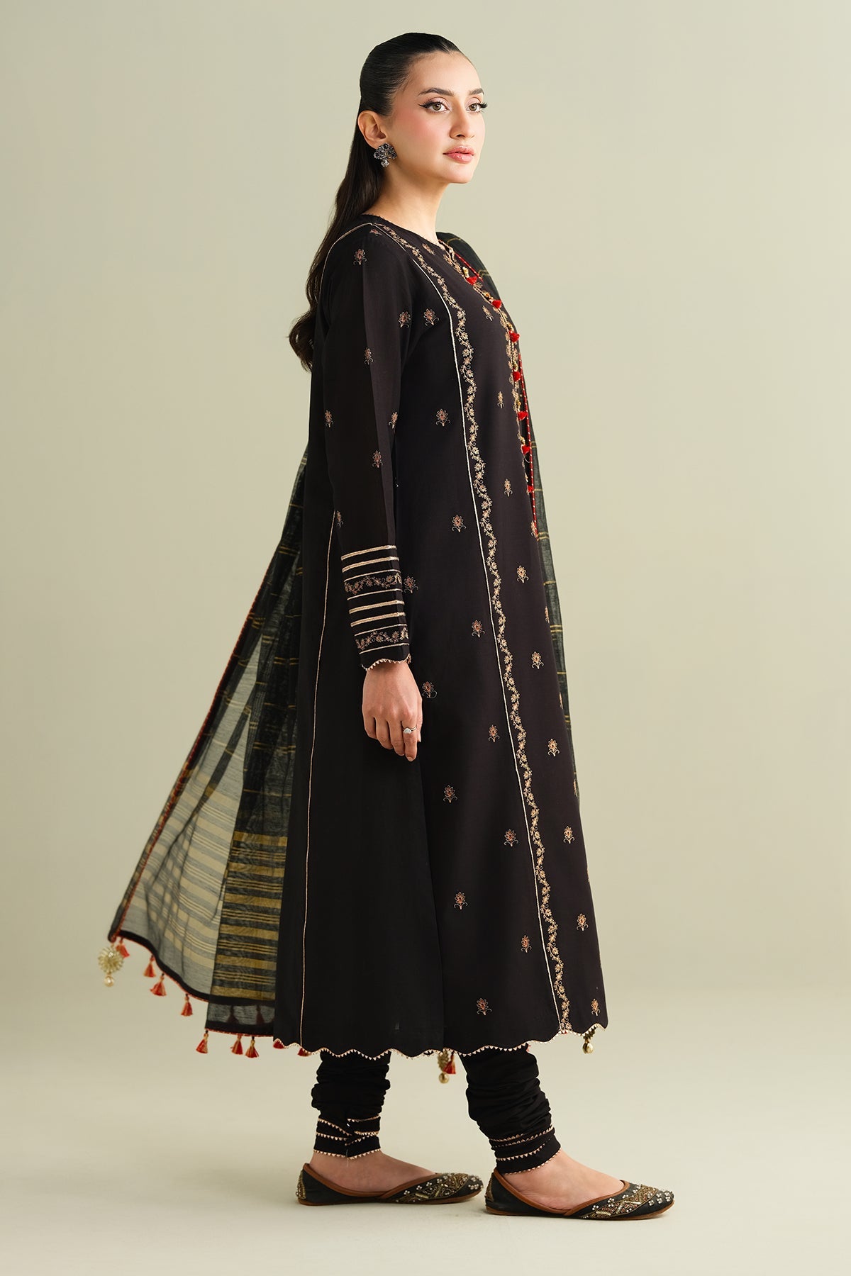 3 Piece - Embroidered Suit - C6161