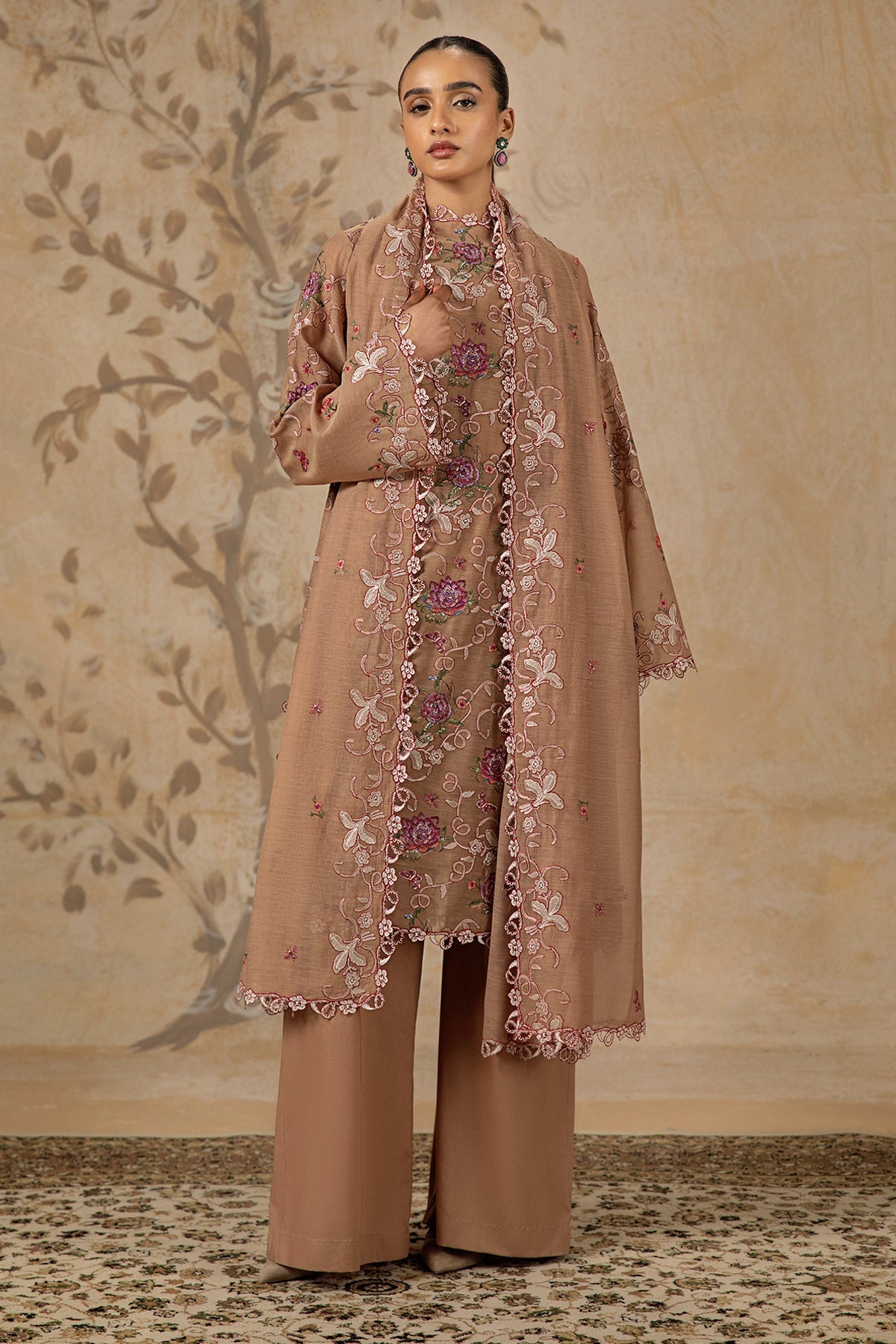 4 Piece - Embroidered Suit - MC1610-2