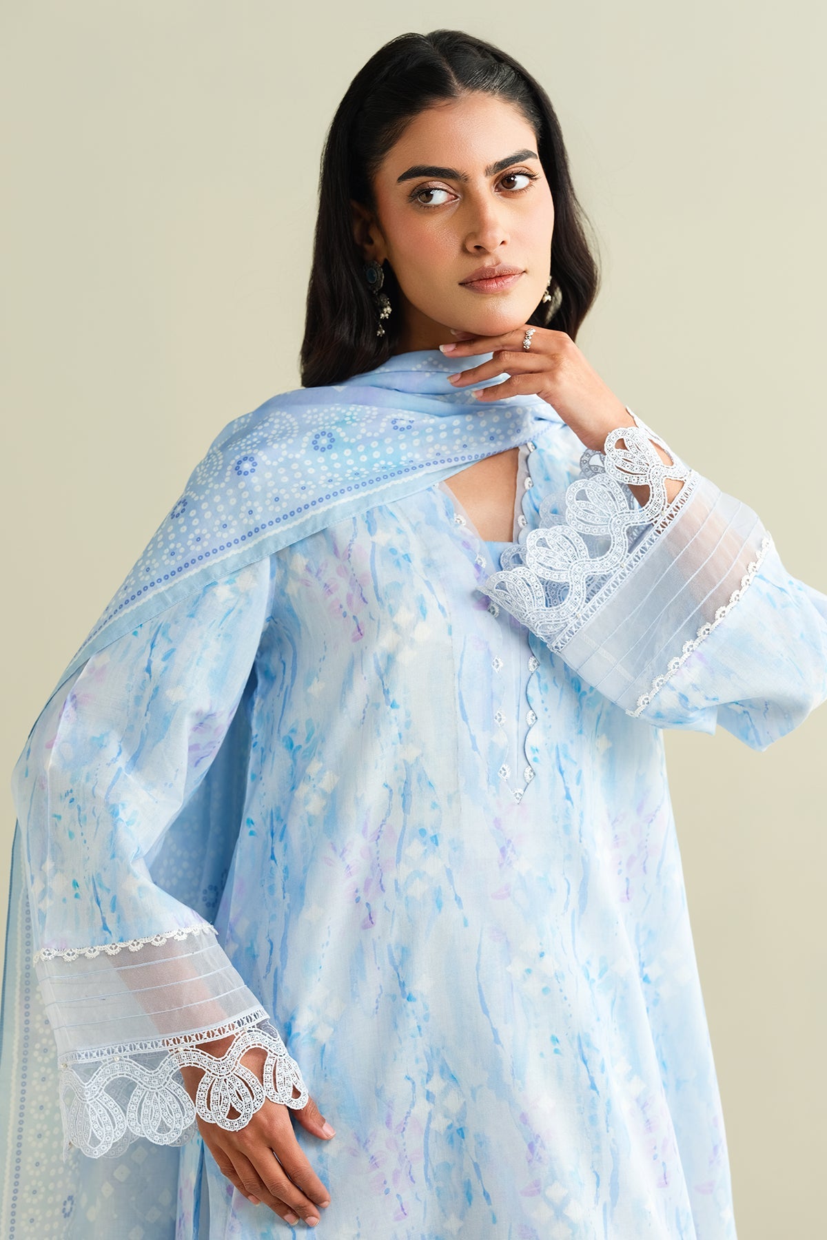 3 Piece - Printed Suit - C6145