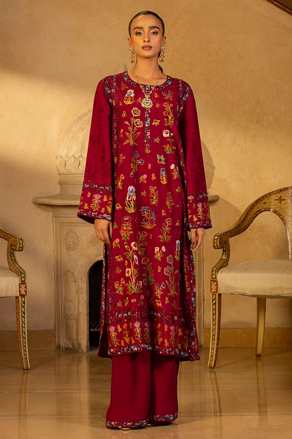 2 Piece Pk Raw Silk Shirt & Trouser-mcp1412-1
