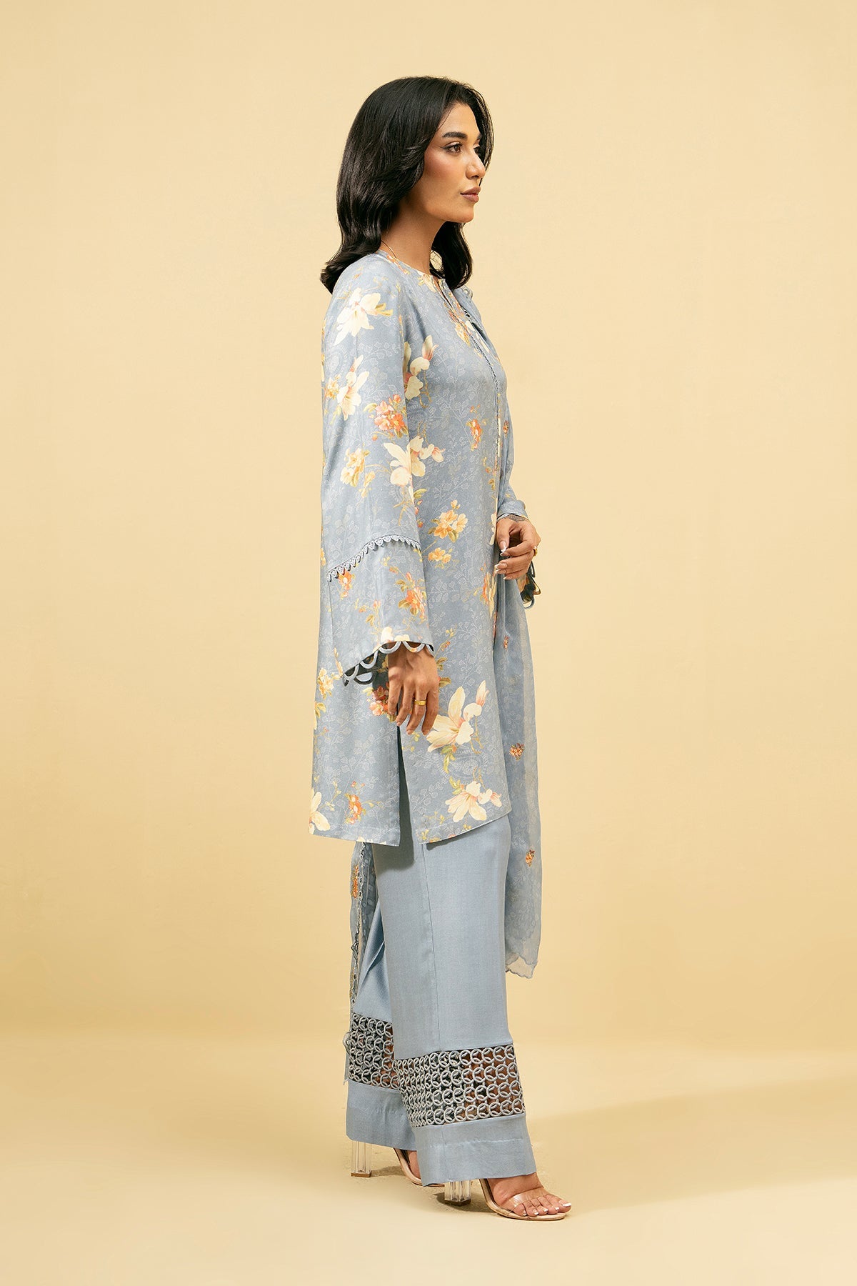 3 Piece - Embroidered Marina Suit