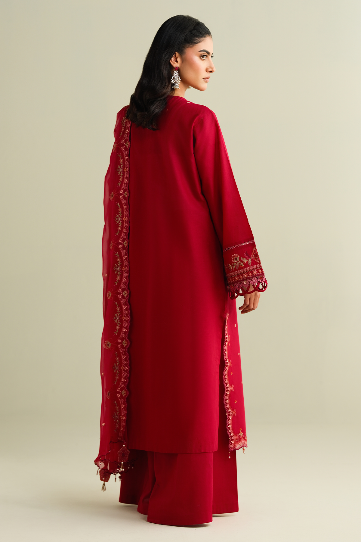 3 Piece - Embroidered Suit - C6169