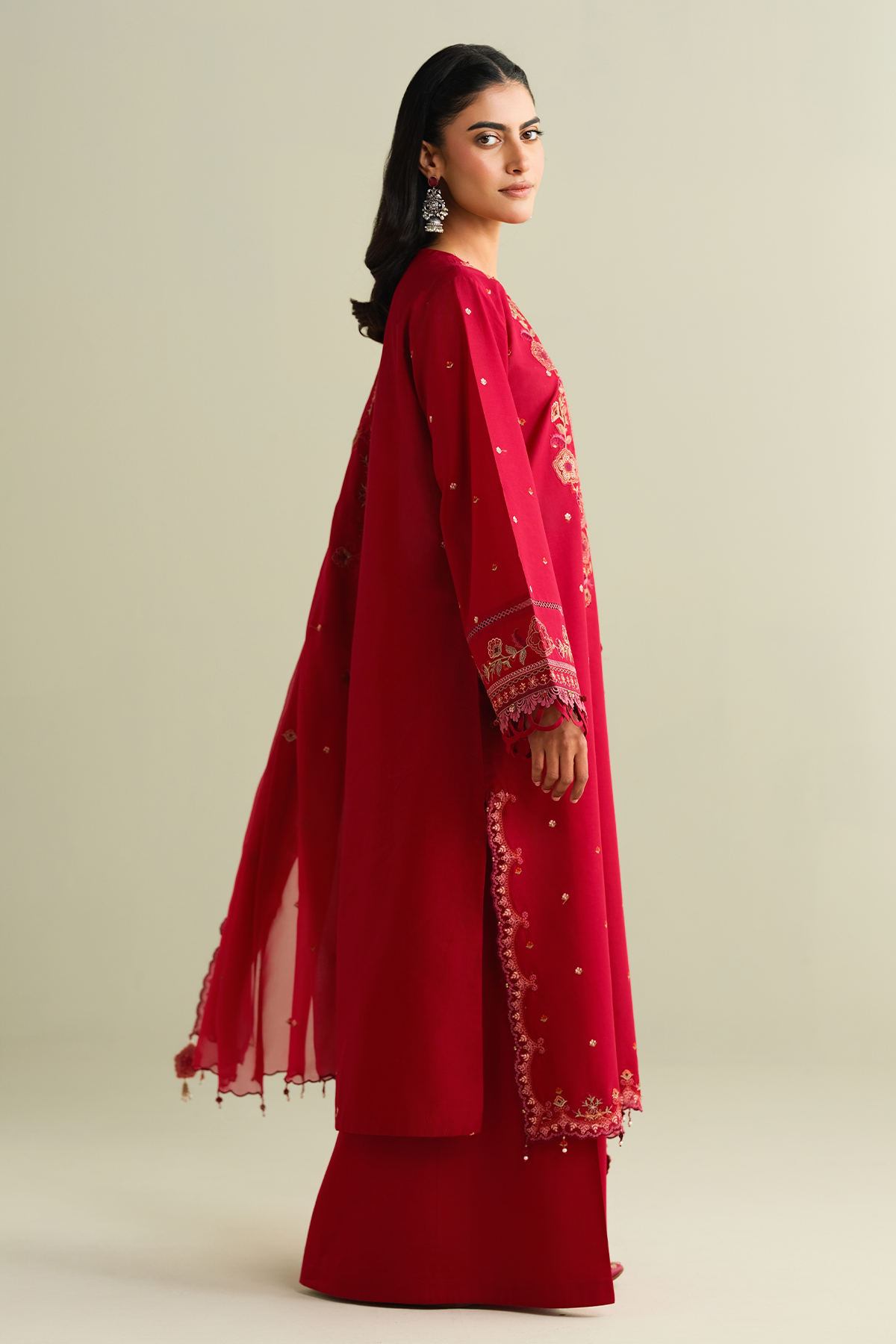 3 Piece - Embroidered Suit - C6169