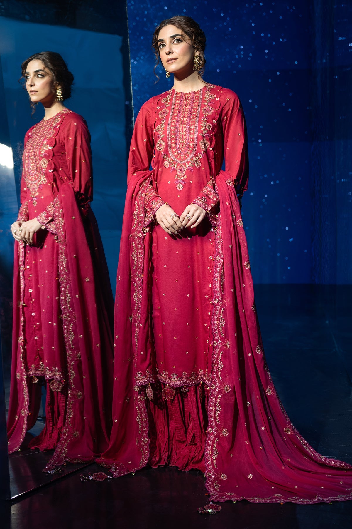 3 Piece - Embroidered Suit - C6169