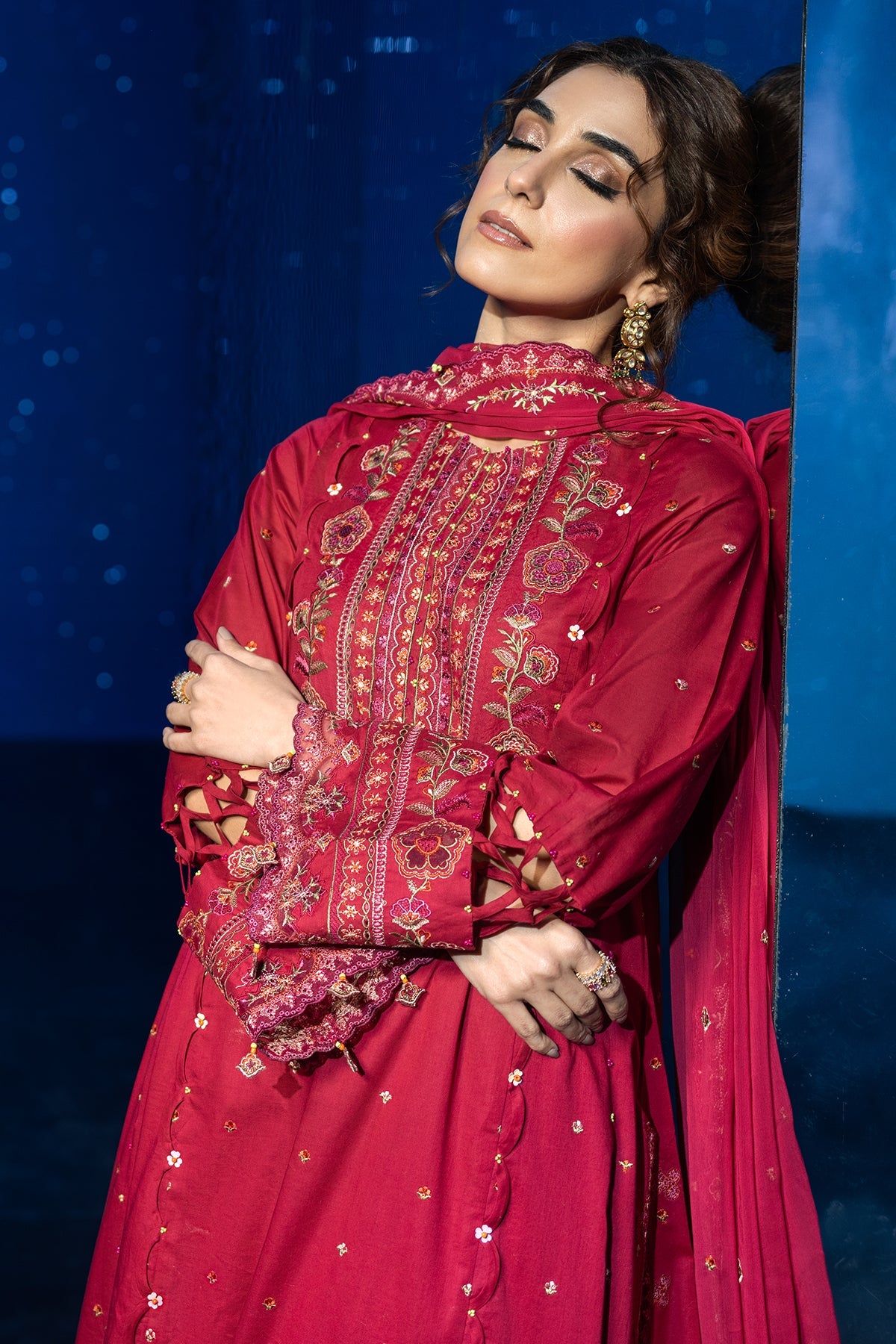 3 Piece - Embroidered Suit - C6169