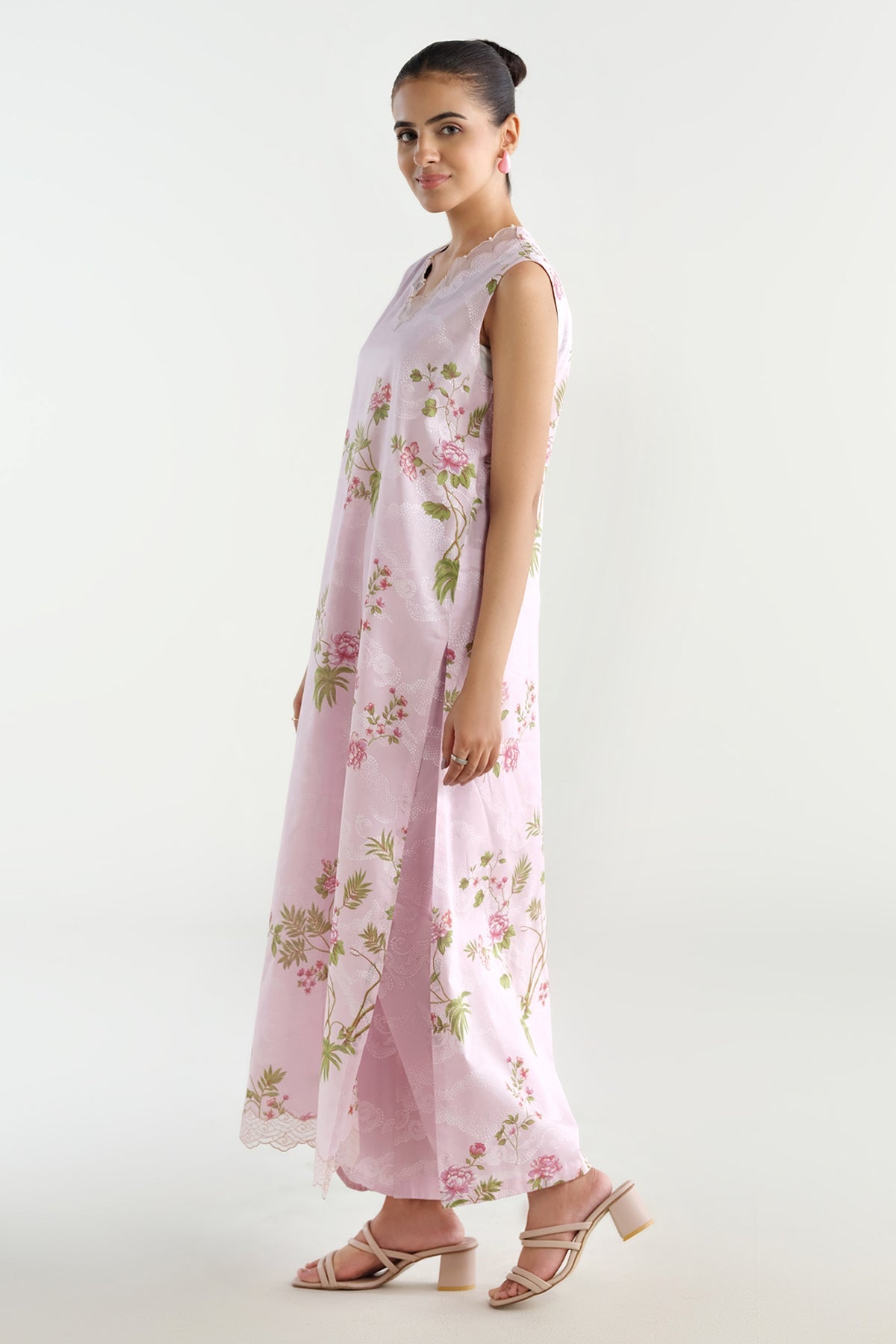 2 Piece - Printed & Embriodered Suit - C6206