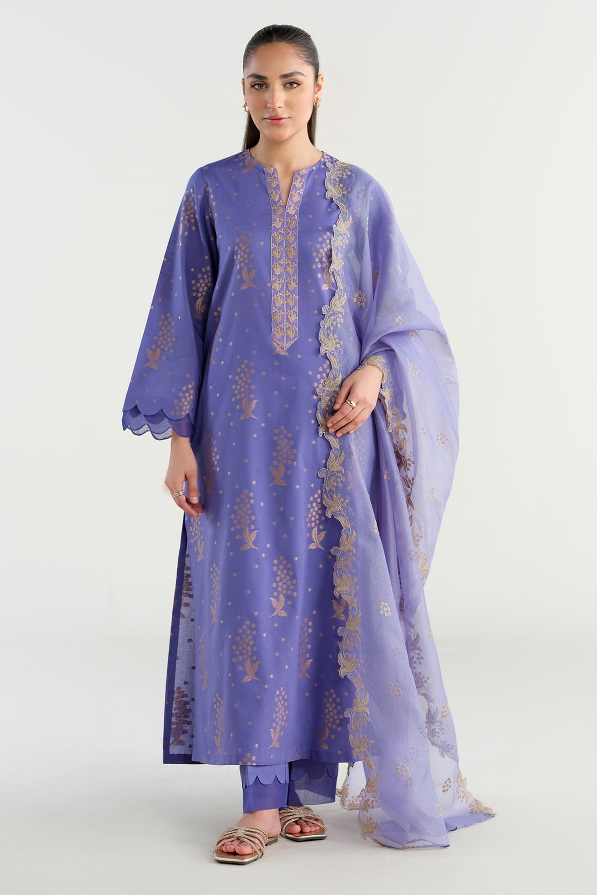 3 Piece - Embroidered Suit - C6224