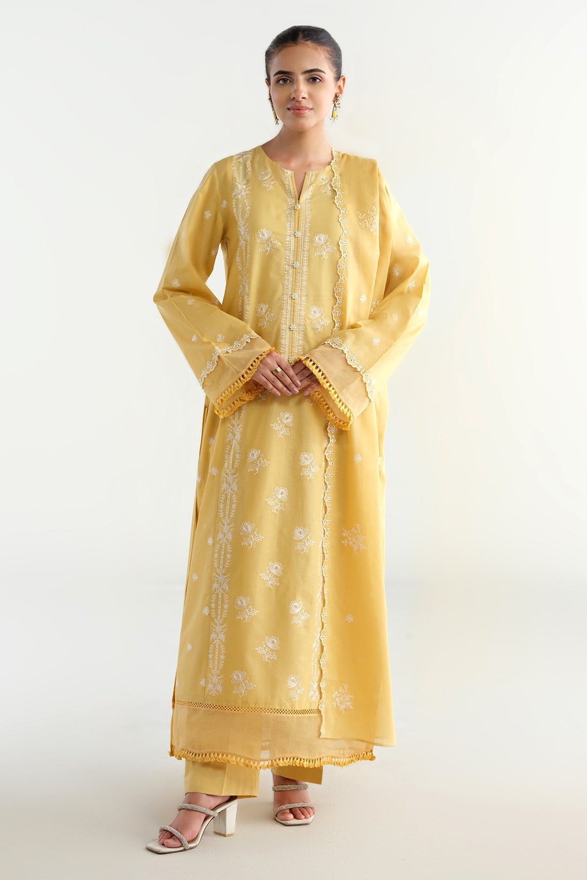 3 Piece - Embroidered Suit - C6238