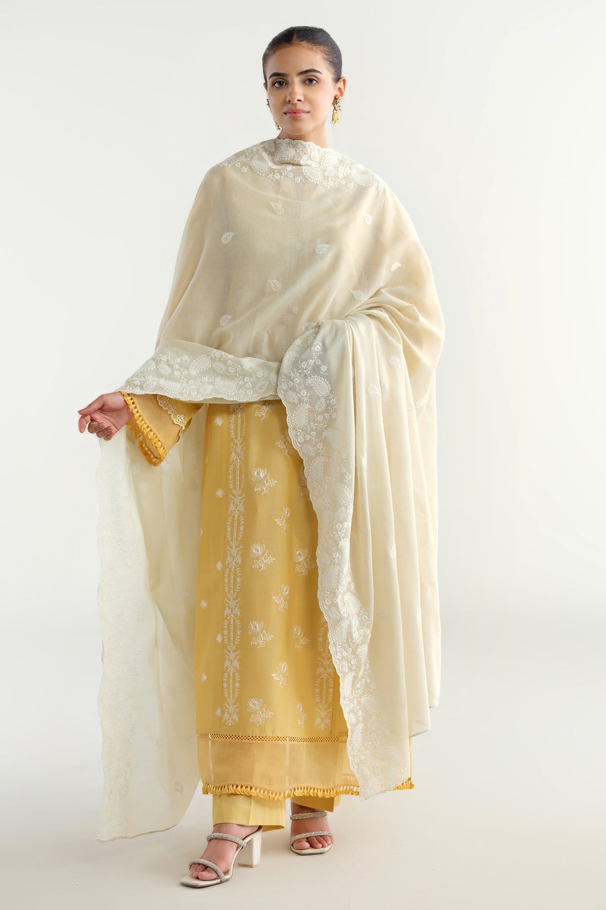 3 Piece - Embroidered Suit - C6238