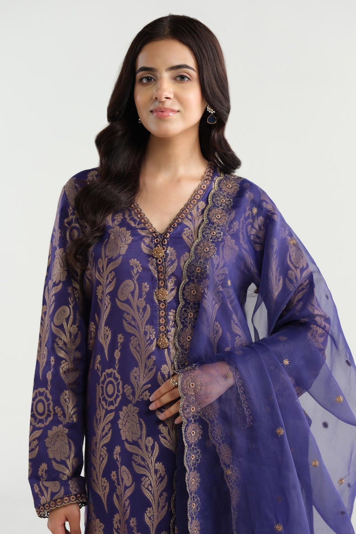 3 Piece - Embroidered Suit - C6285