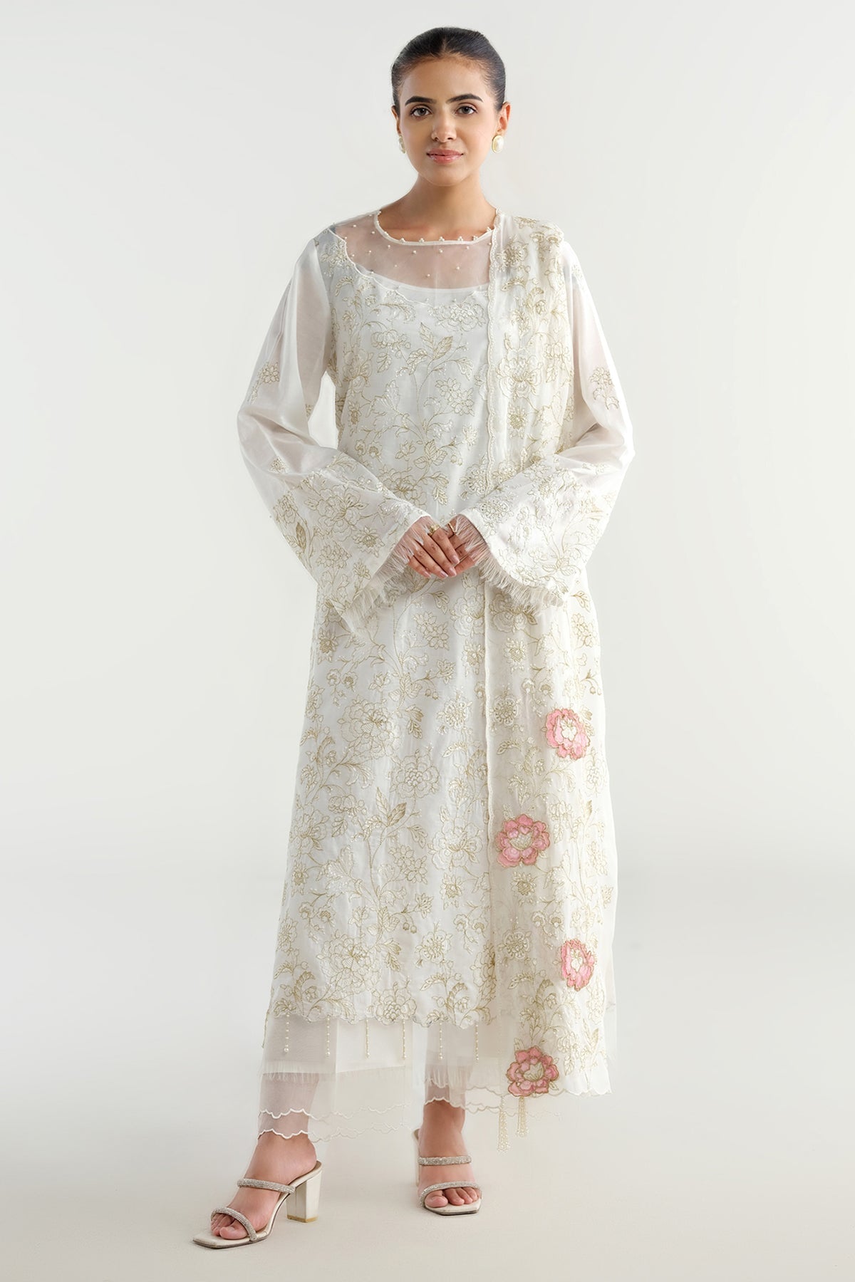 3 Piece - Embroidered Suit - C6297