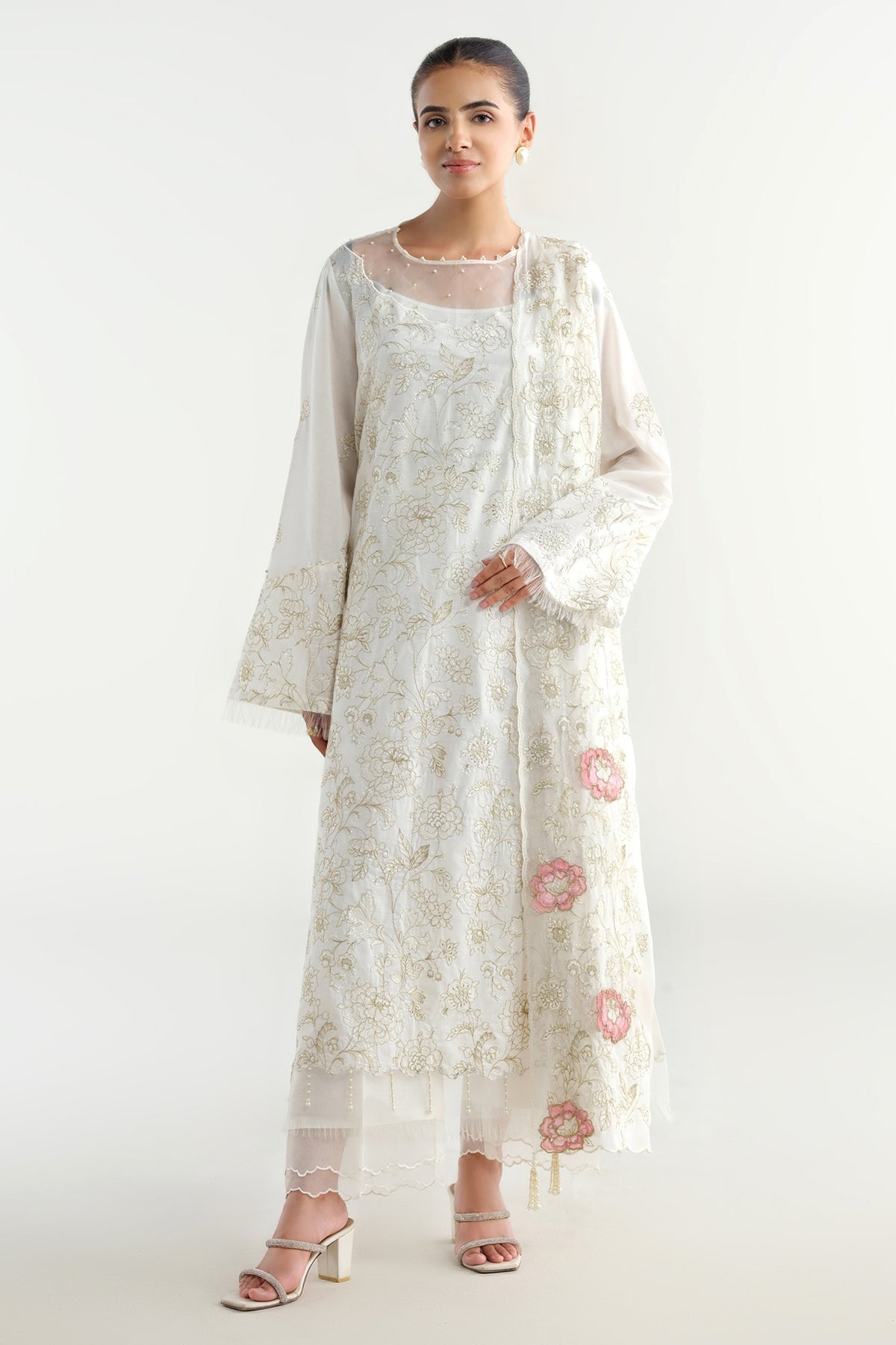 3 Piece - Embroidered Suit - C6297
