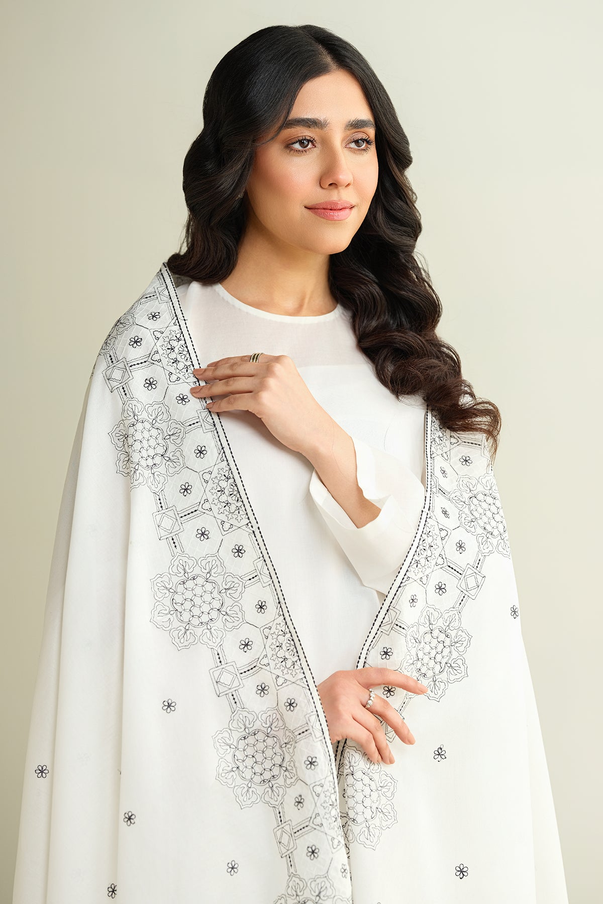 Embroidered Dupatta - E1601