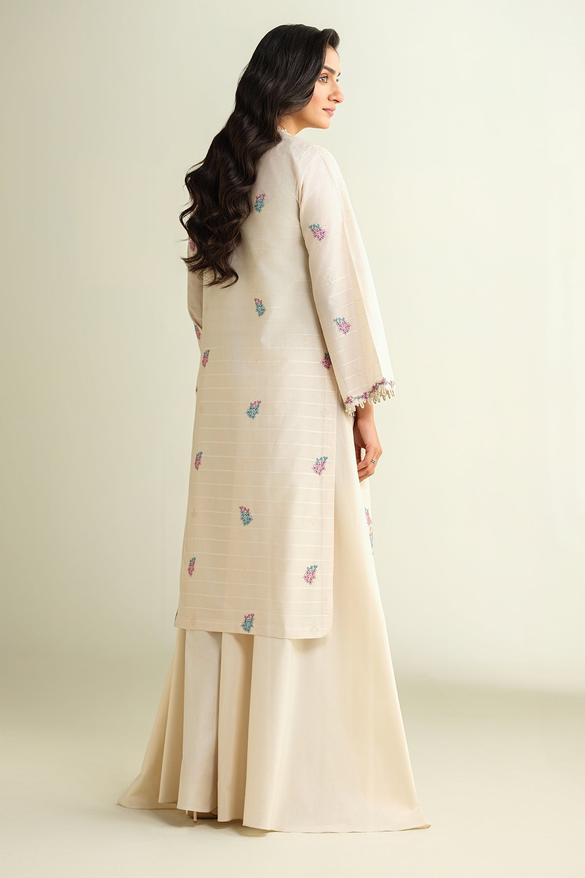 2 Piece - Embroidered Suit - E1606