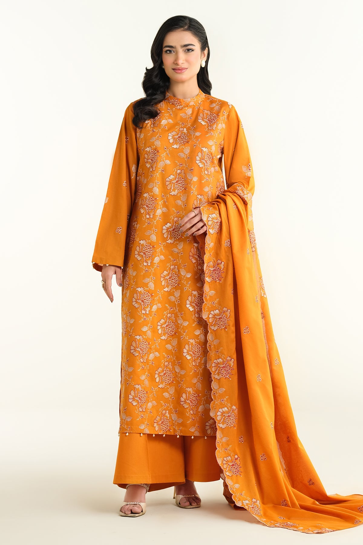3 Piece - Embroidered Suit - E1612