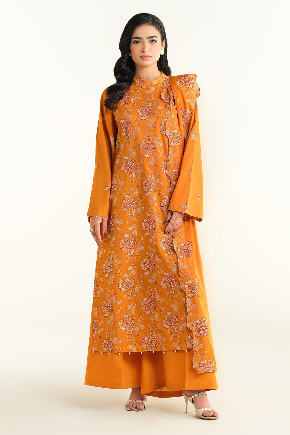 3 Piece - Embroidered Suit - E1612