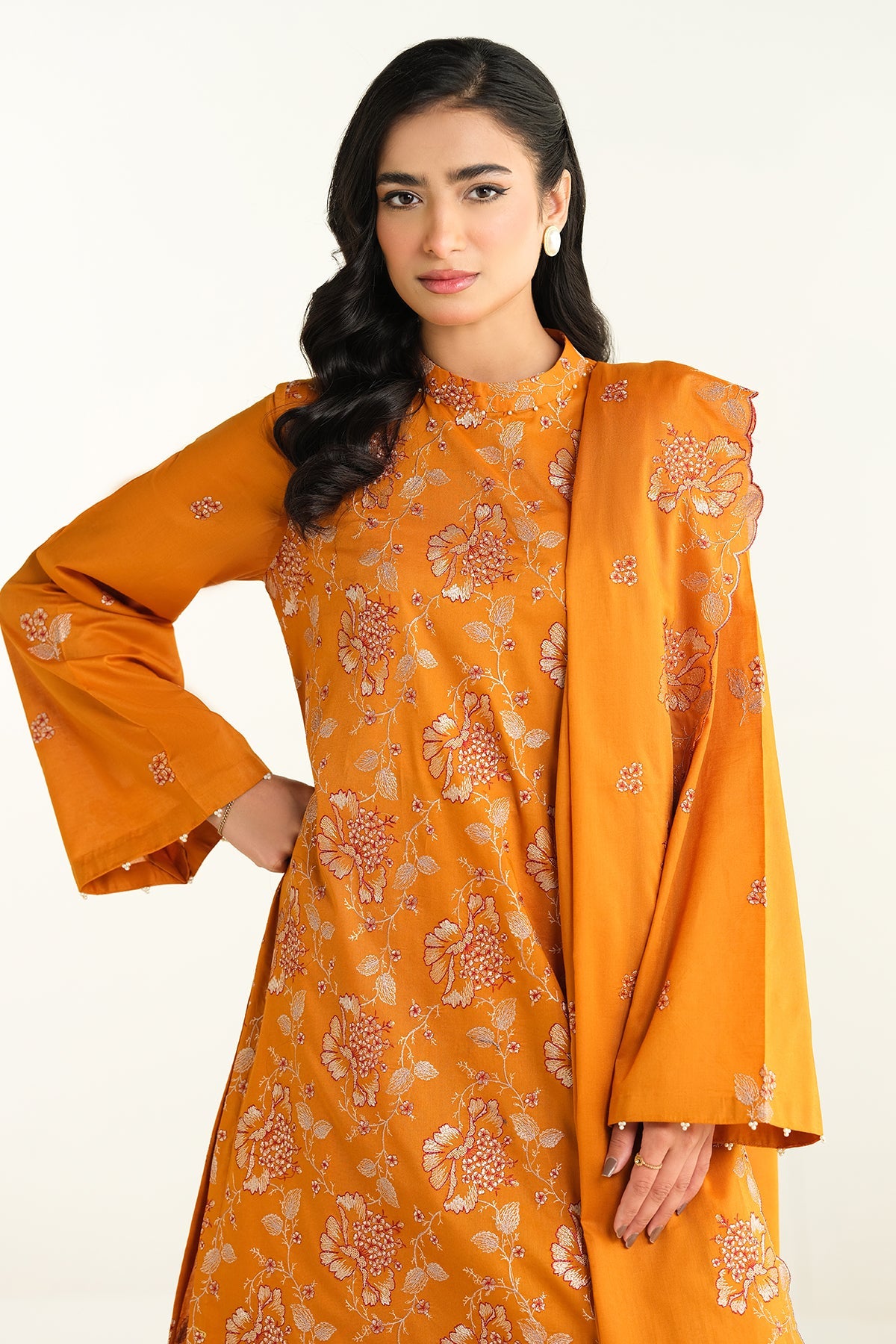 3 Piece - Embroidered Suit - E1612