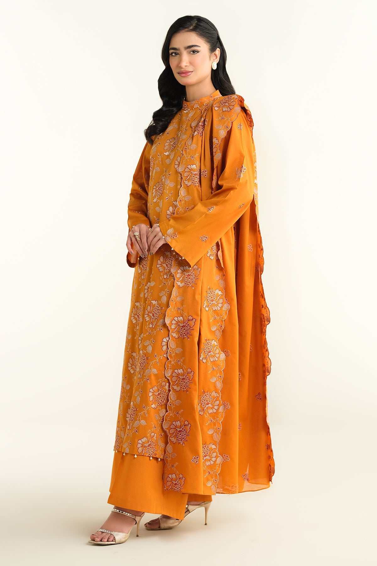 3 Piece - Embroidered Suit - E1612