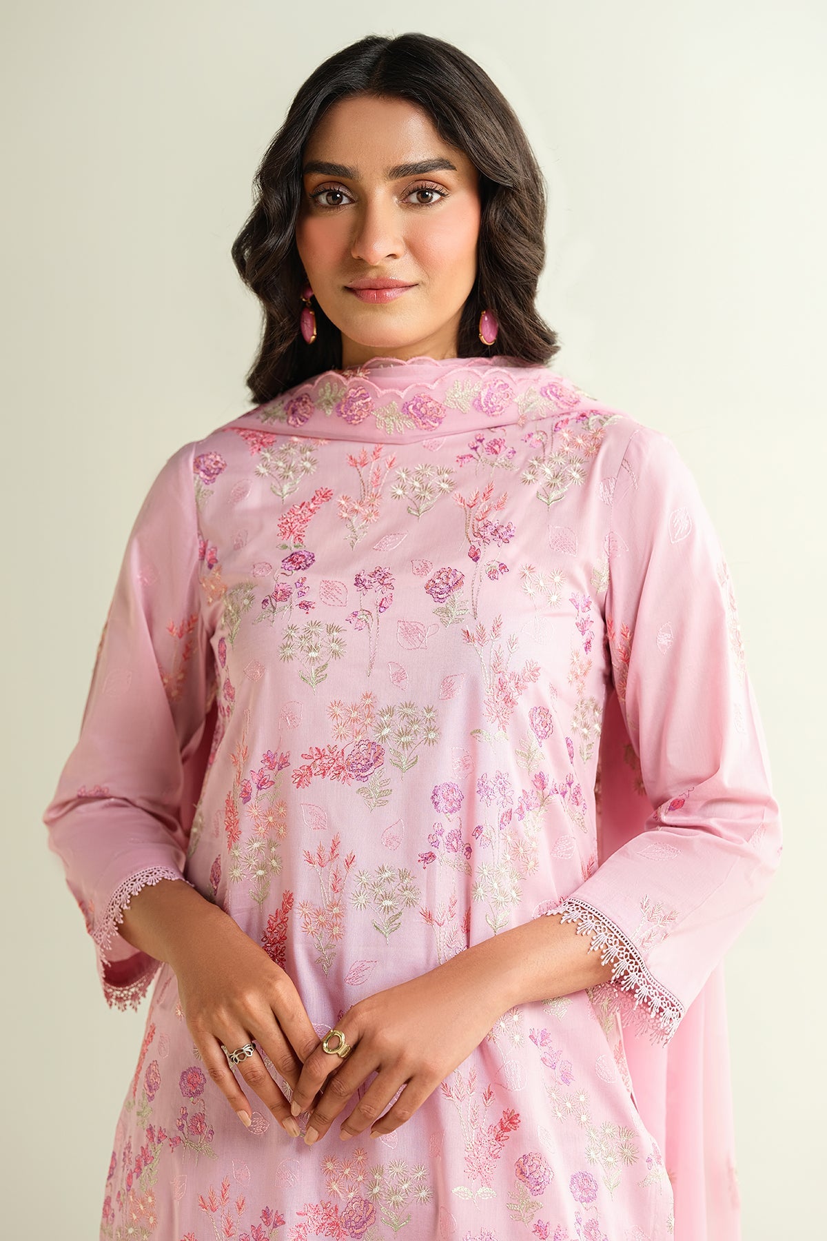 3 Piece - Embroidered Suit - E1613