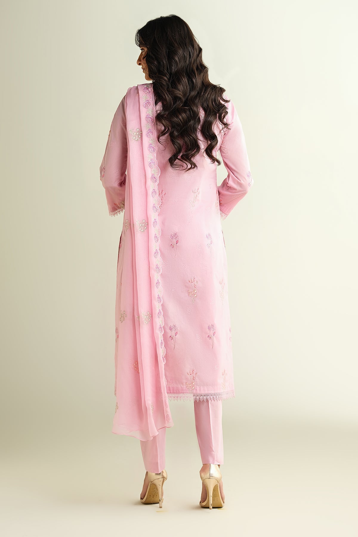 3 Piece - Embroidered Suit - E1613