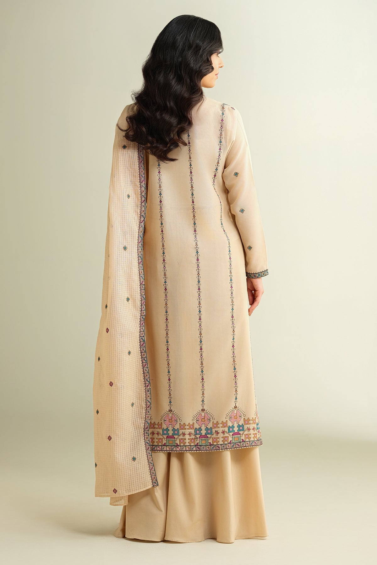 3 Piece - Embroidered Suit - E1623
