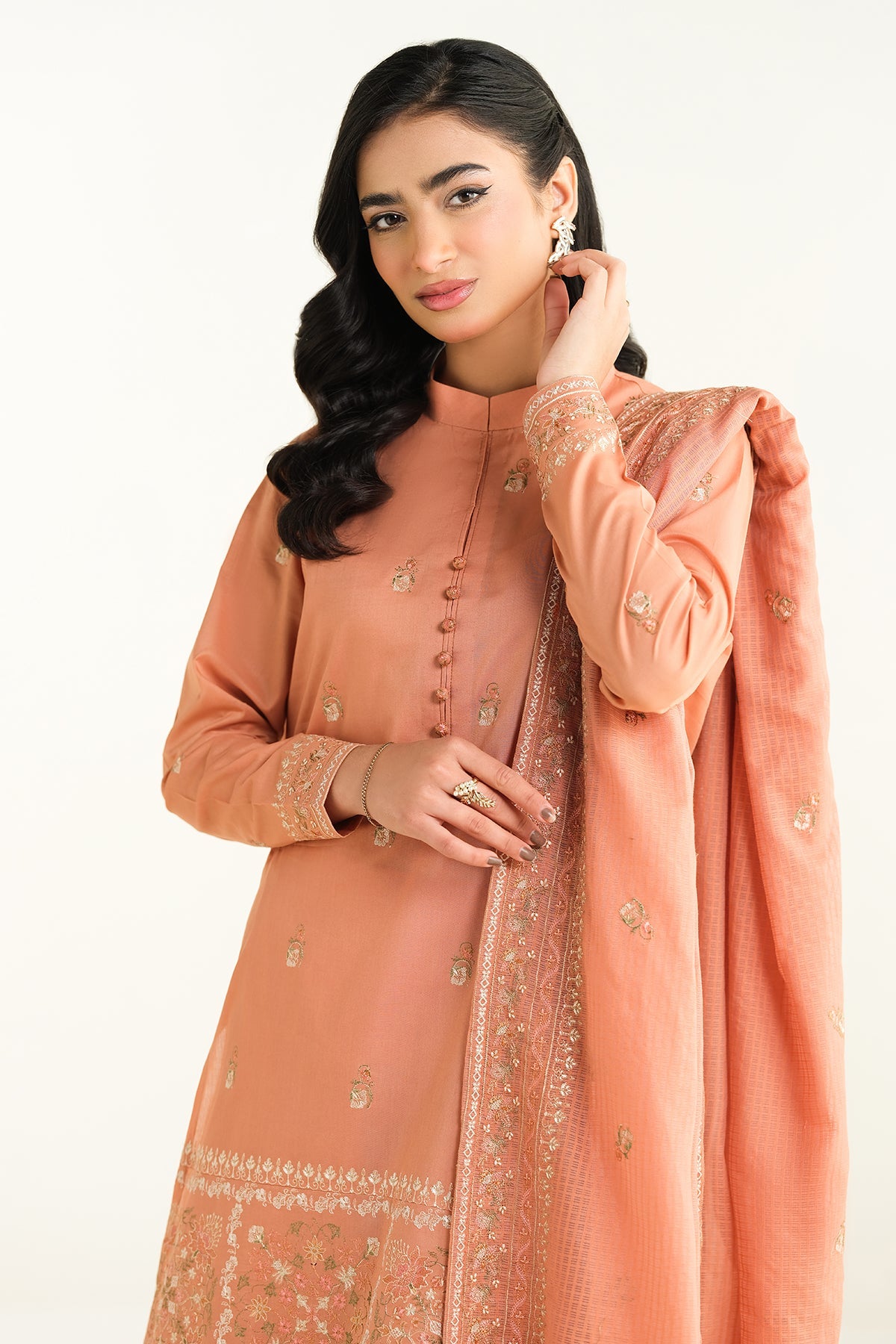 3 Piece - Embroidered Suit - E1626