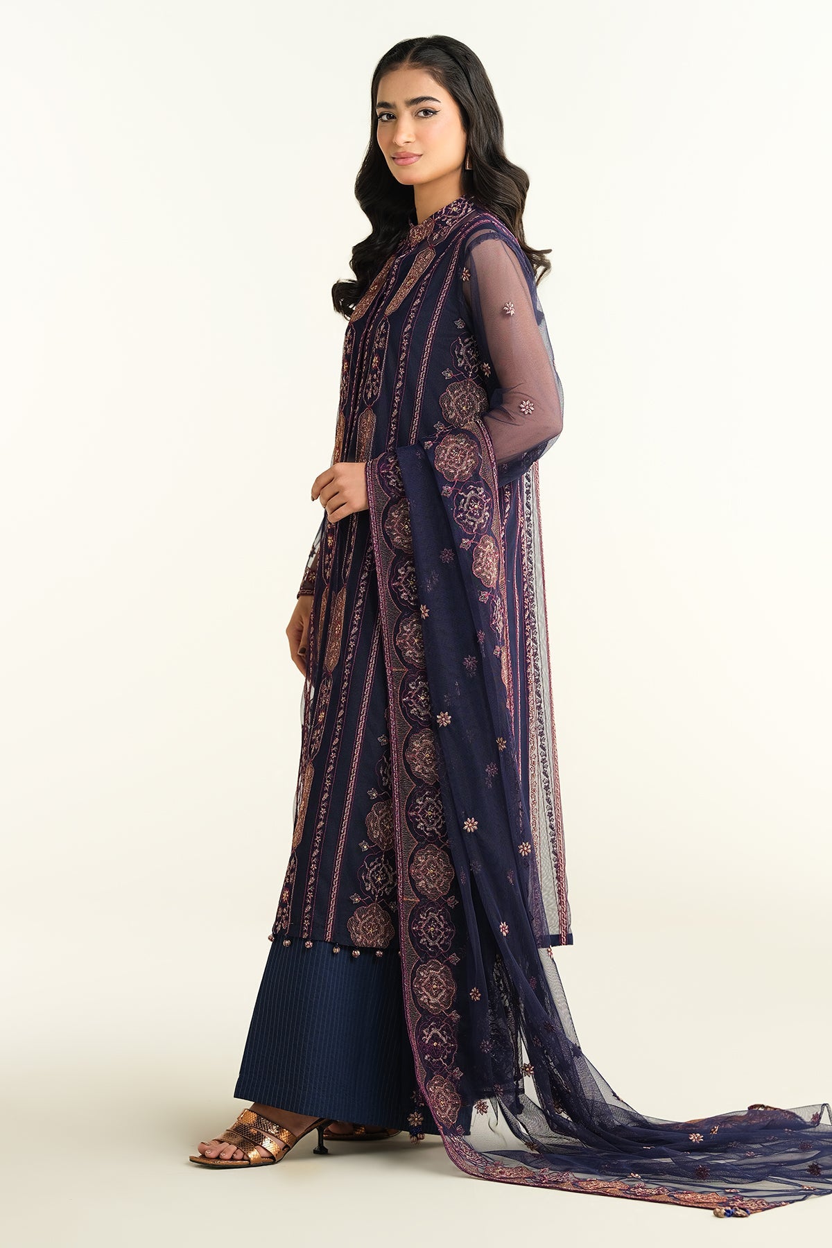 4 Piece - Embellished Suit - E1638