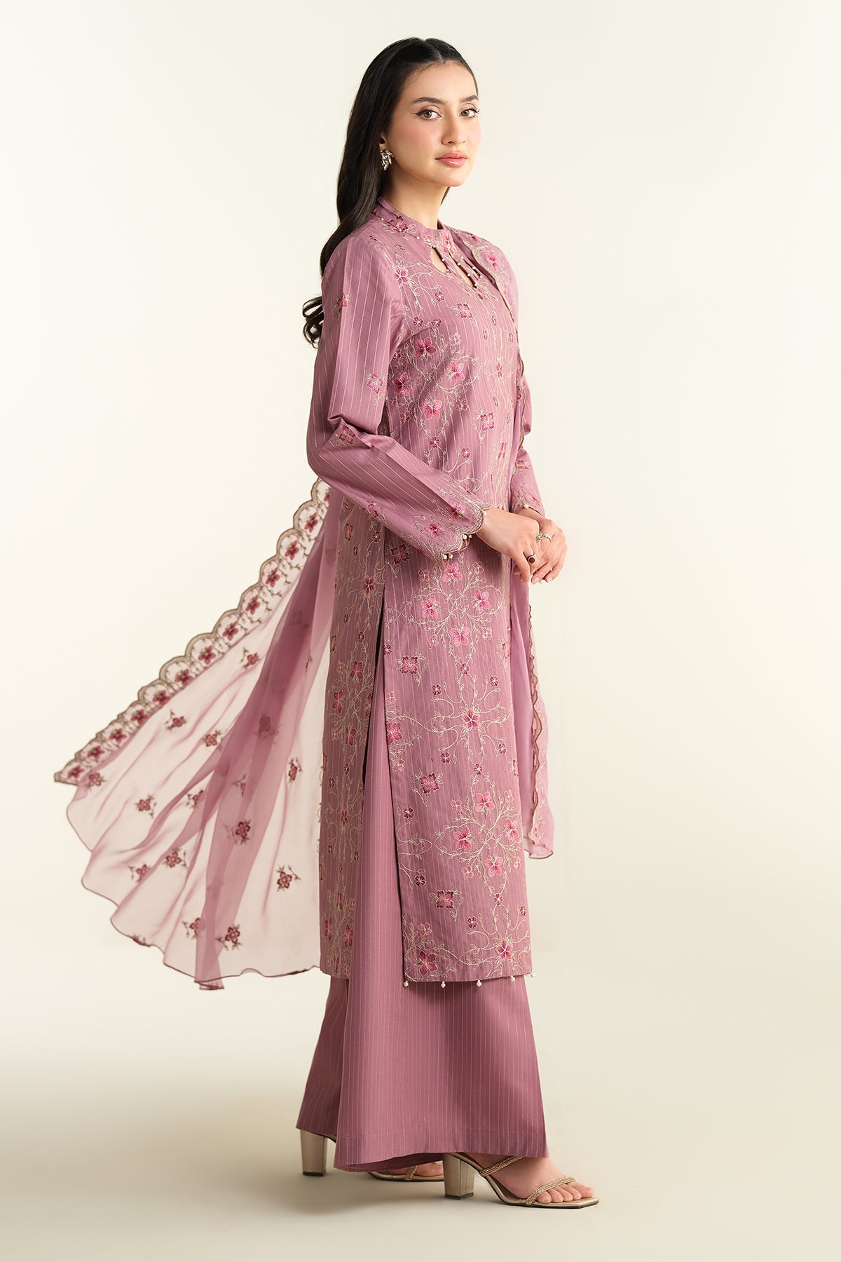 3 Piece - Embroidered Suit - E1653