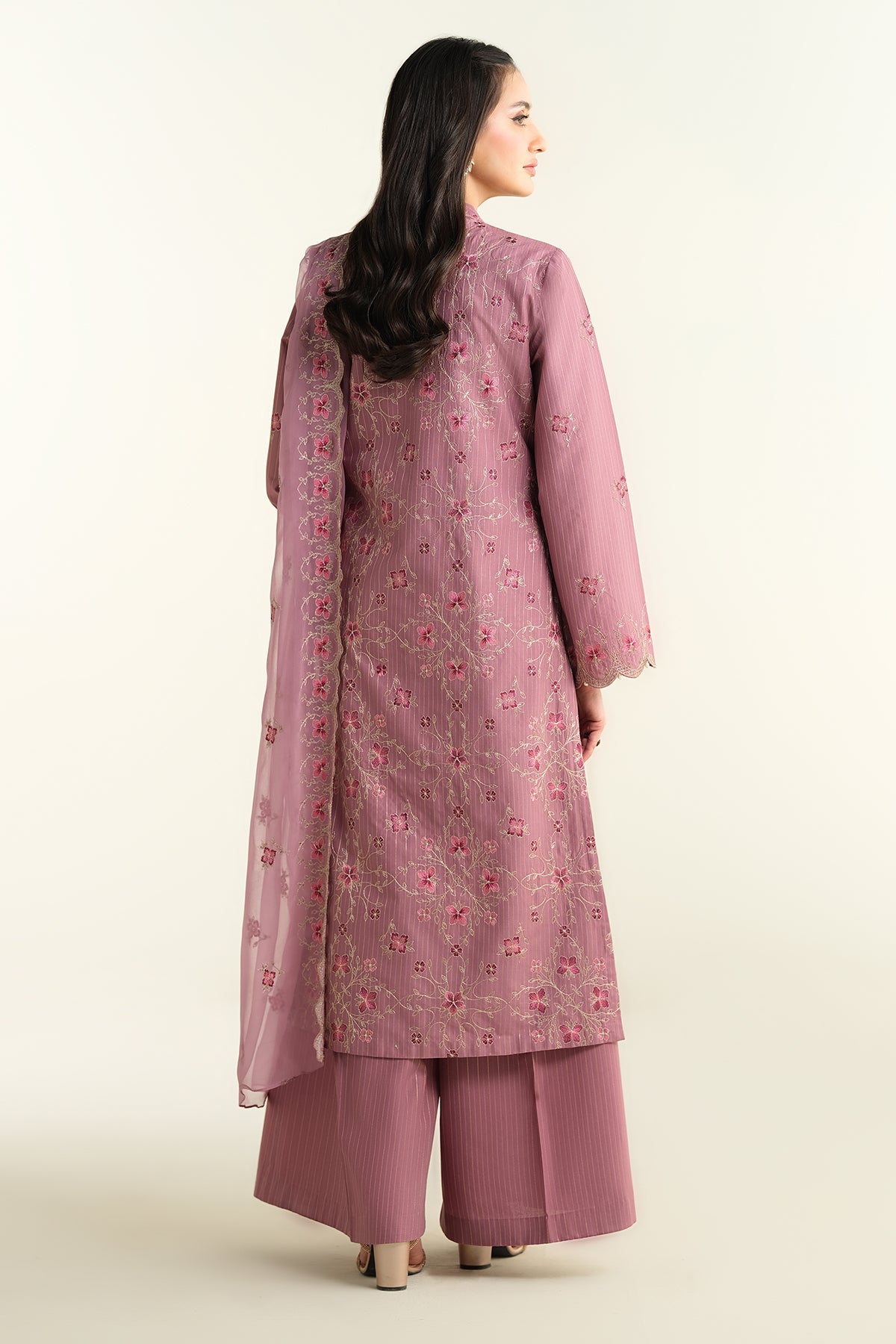 3 Piece - Embroidered Suit - E1653