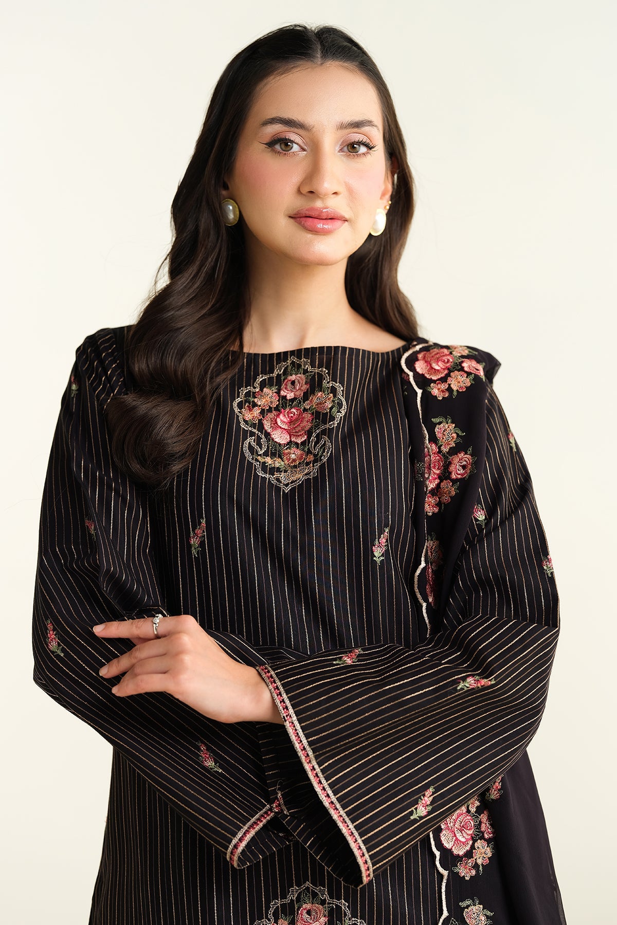 3 Piece - Embroidered Suit - E1654