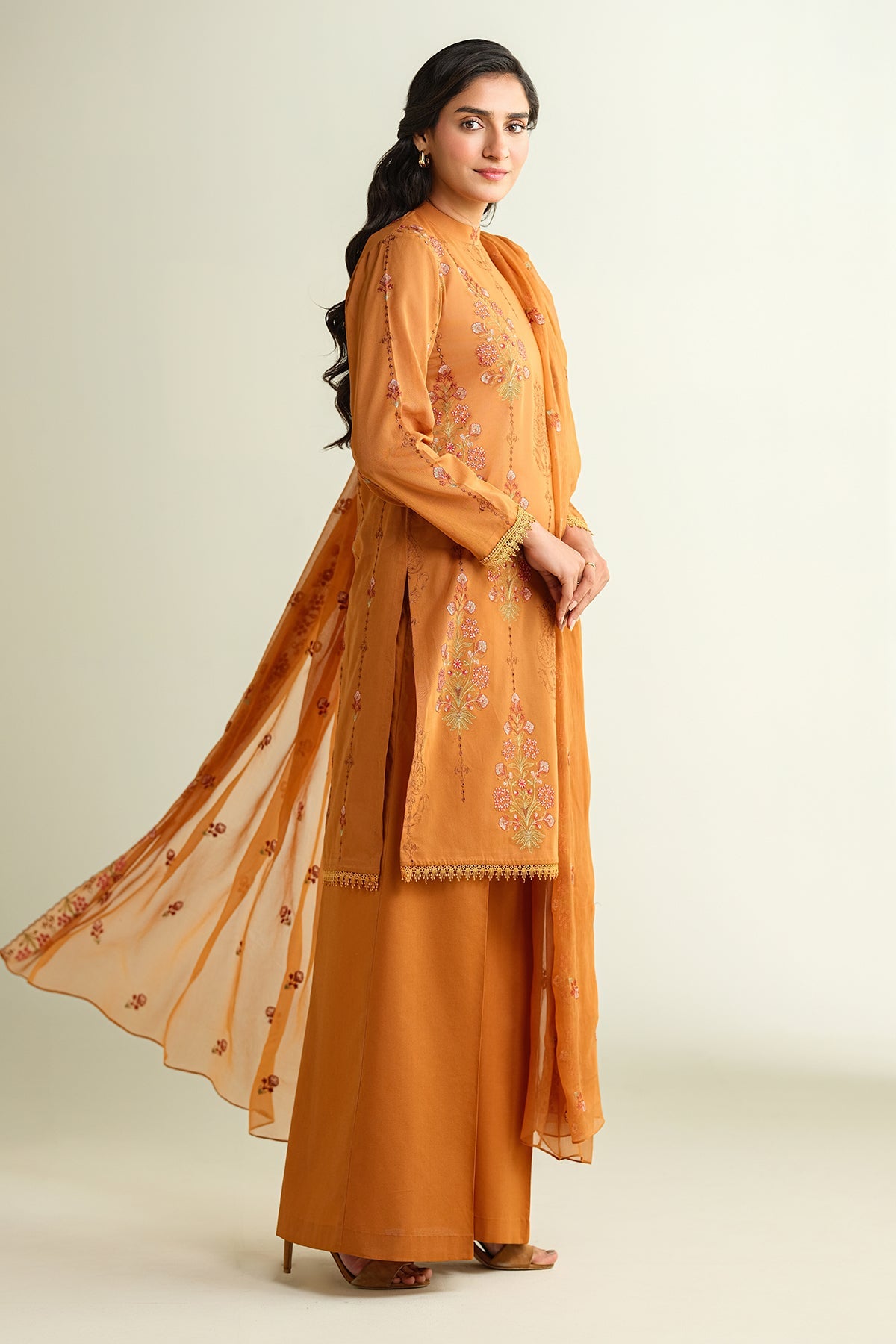 3 Piece - Embroidered Suit - E1656