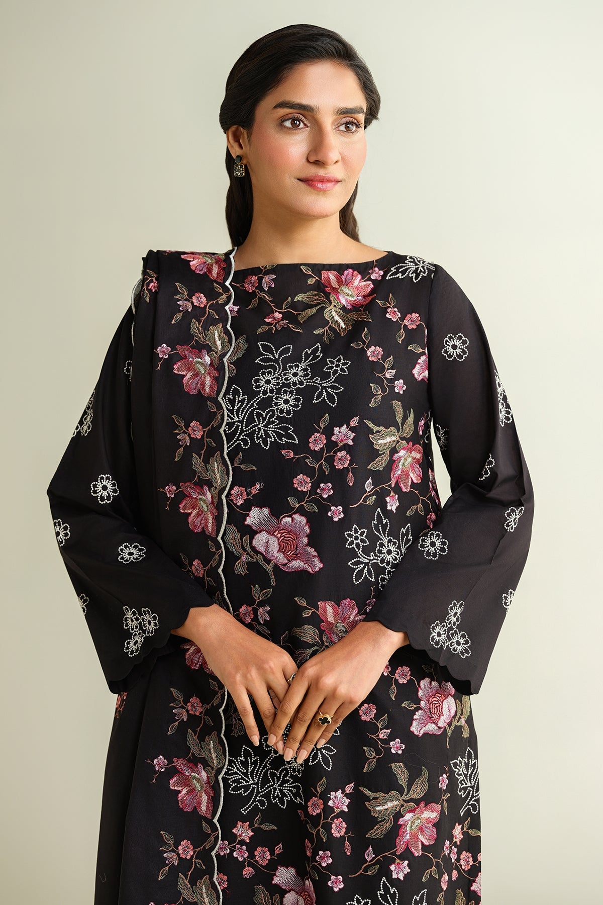 3 Piece - Embroidered Suit - E1659