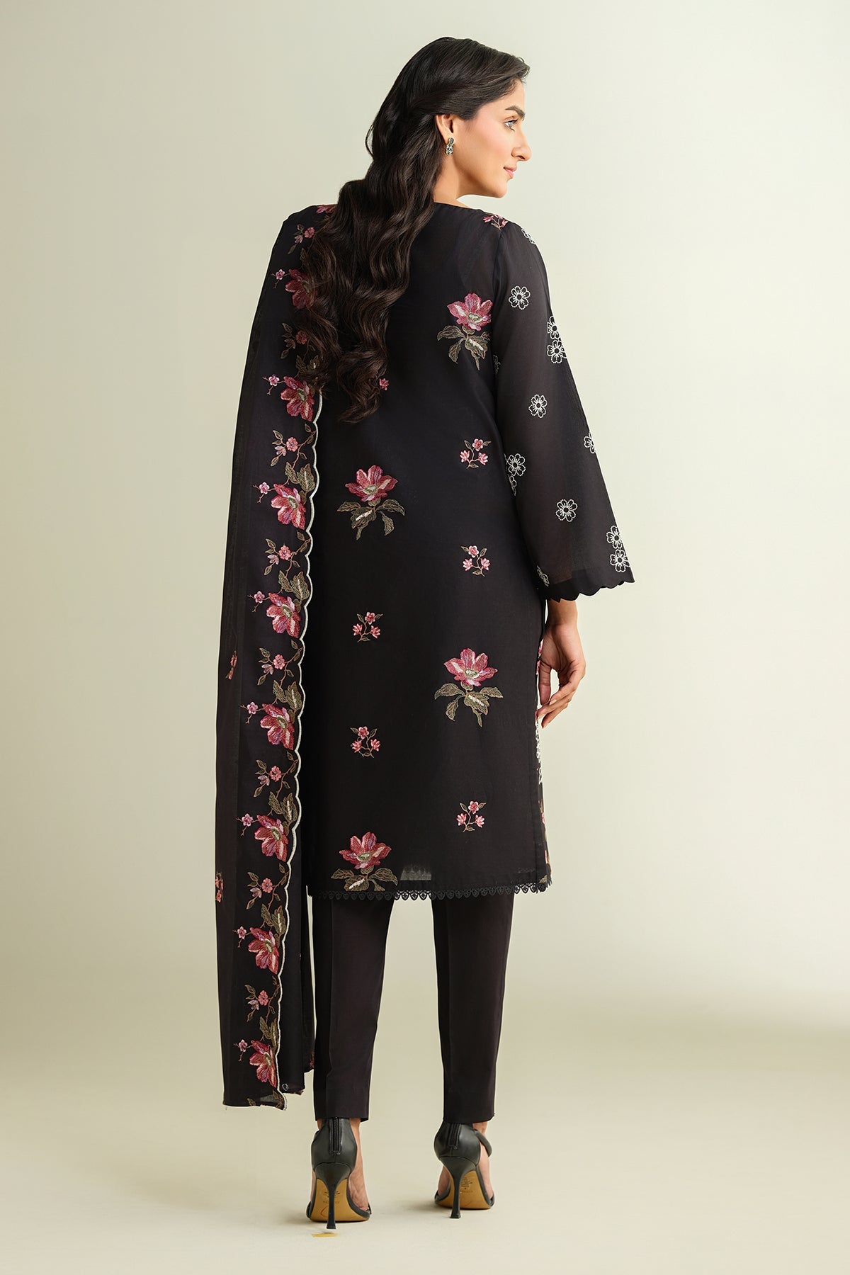 3 Piece - Embroidered Suit - E1659